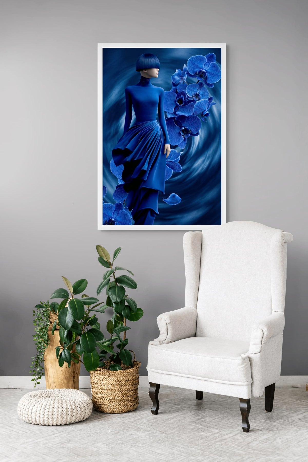 Midnight Orchid Muse Wanddecoratie | ArtifyCanvas