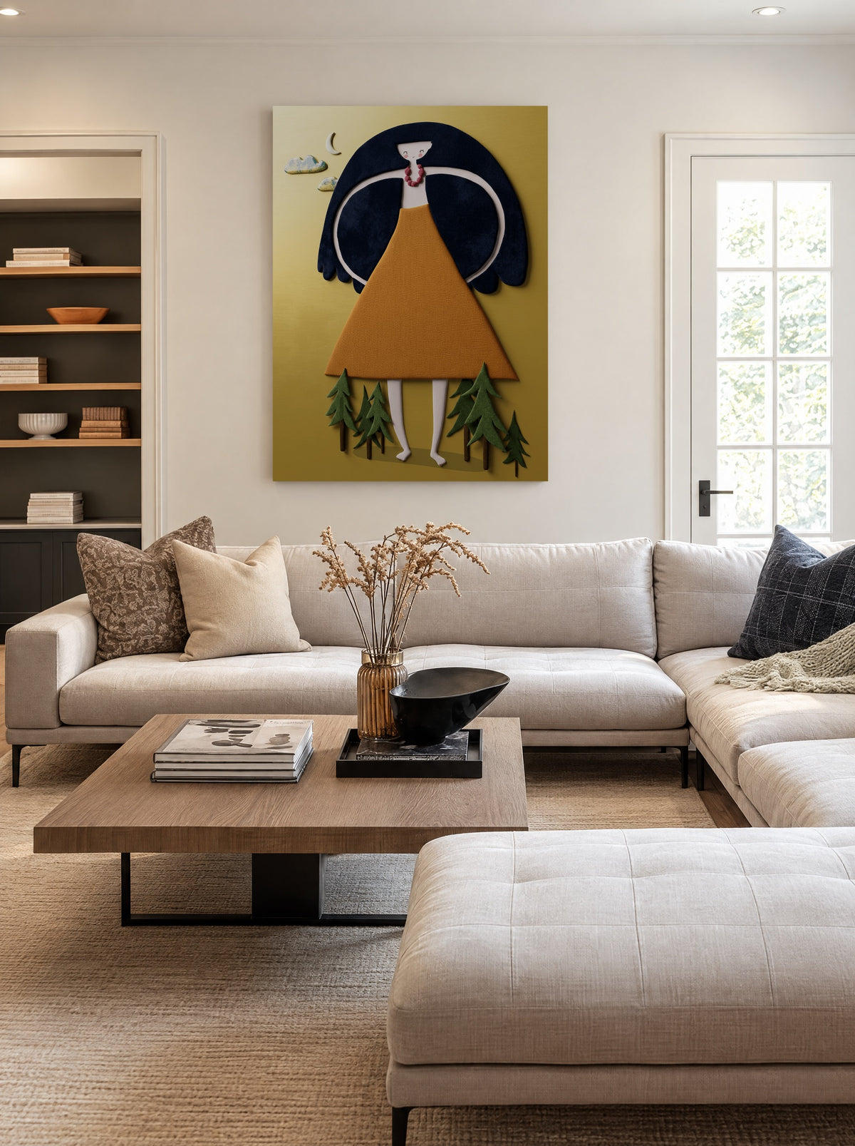 Moonwood Mila als canvas zonder lijst aan de muur
