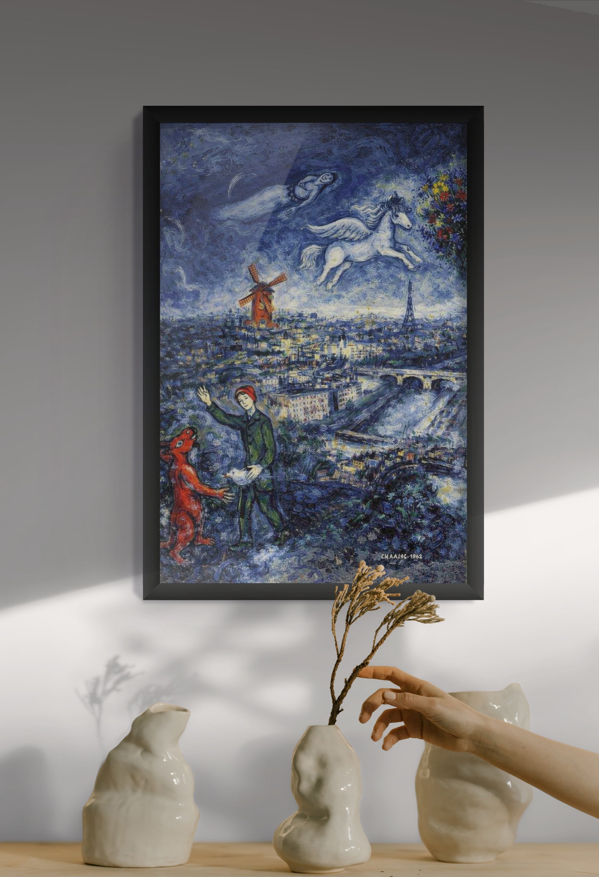 Mondlicht über Porto Celeste – Wandbild auf Leinwand, Aluminium oder Poster