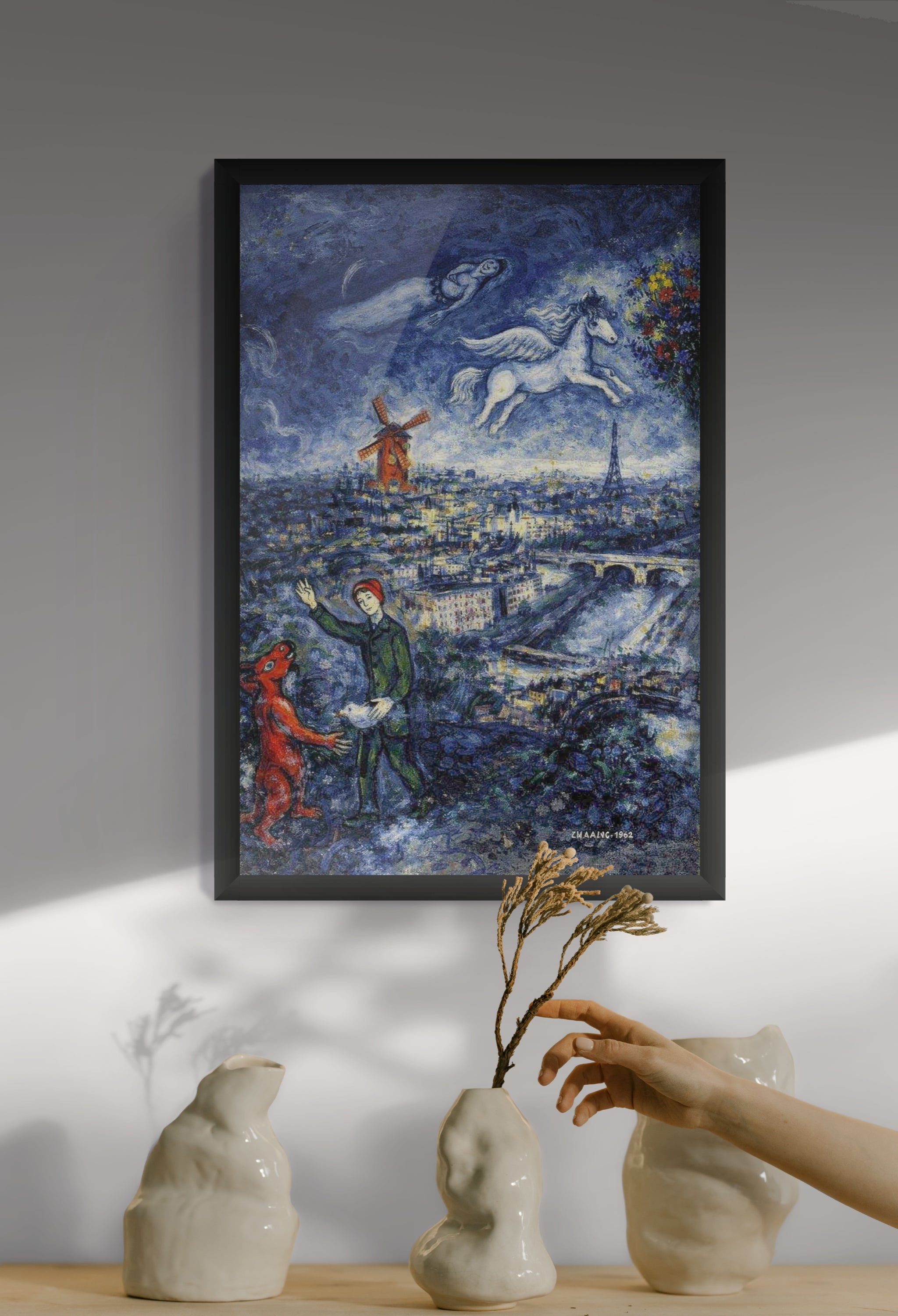 Mondlicht über Porto Celeste – Wandbild auf Leinwand, Aluminium oder Poster