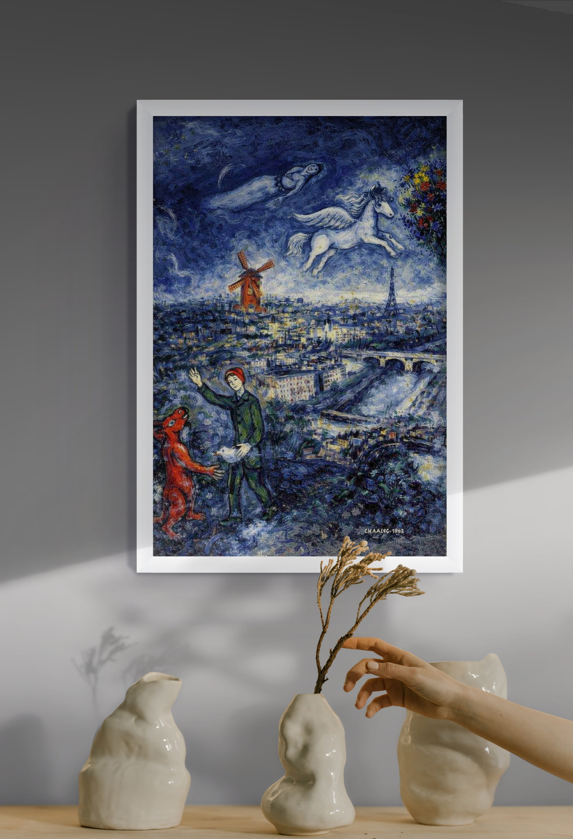 Mondlicht über Porto Celeste – Wandbild auf Leinwand, Aluminium oder Poster