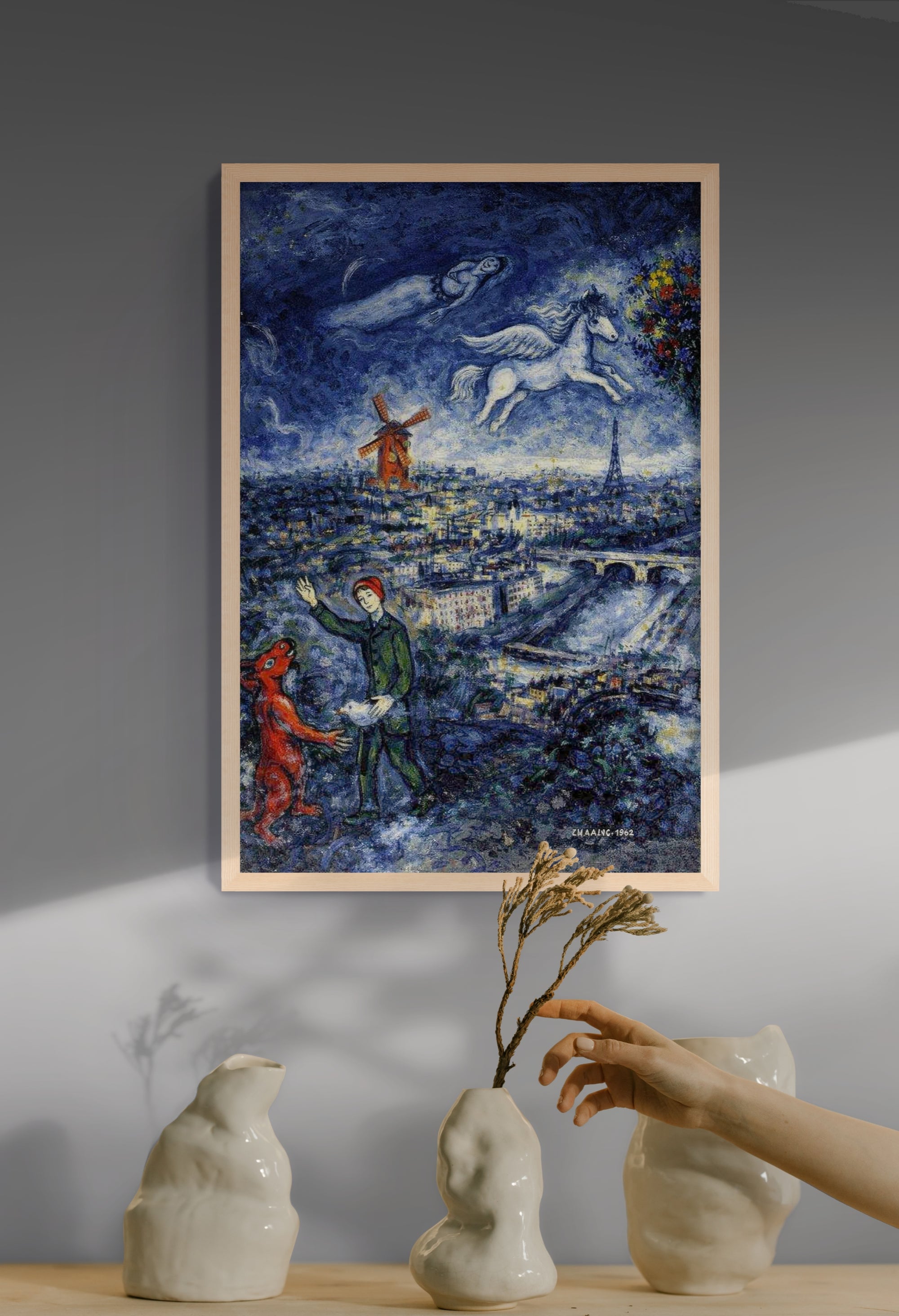 Mondlicht über Porto Celeste – Wandbild auf Leinwand, Aluminium oder Poster