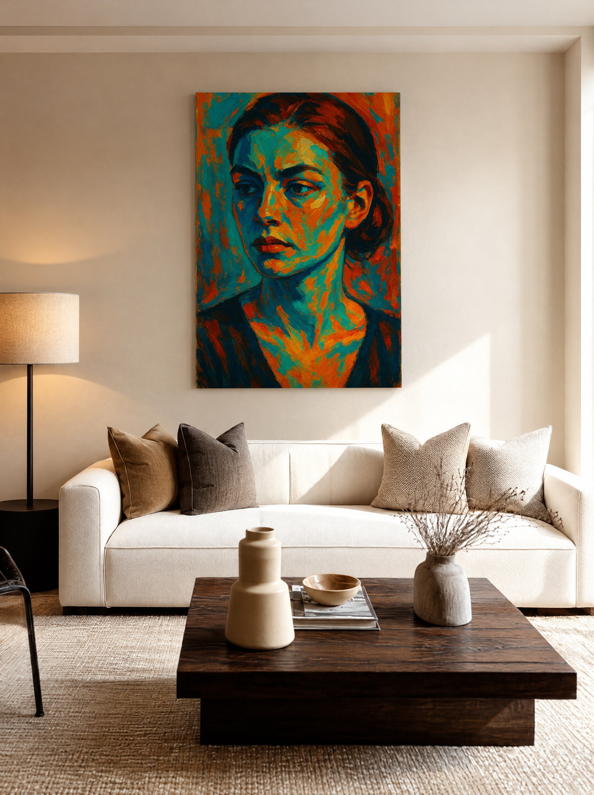 Neon Diva Boulevard als canvas zonder lijst aan de muur