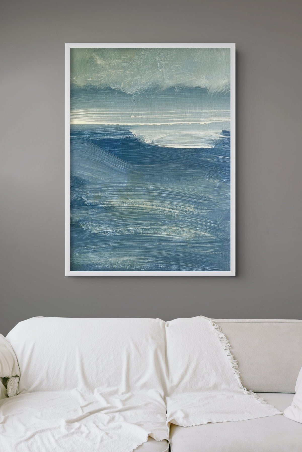 Noordzee in Penseelstreken Schilderij