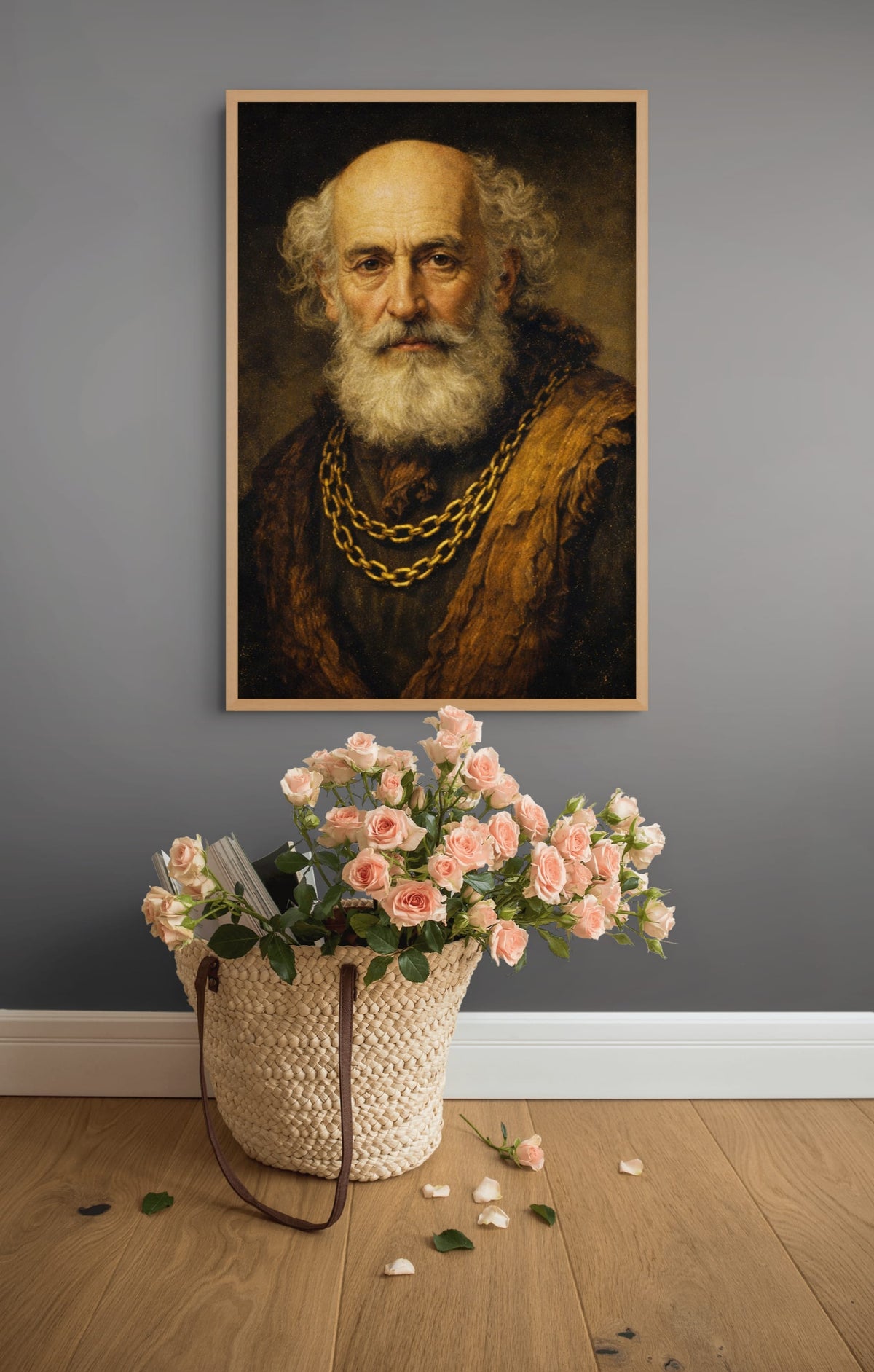 Old Man with a Gold Chain Painting