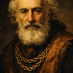old man with gold chain