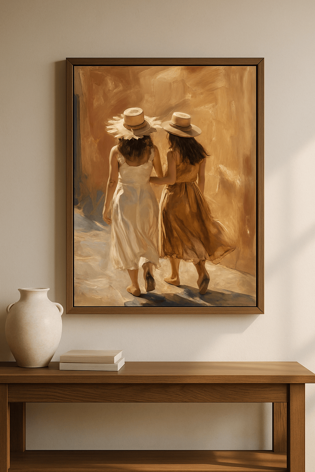 Onder Twee Hoeden Schilderij — sfeerbeeld in interieur