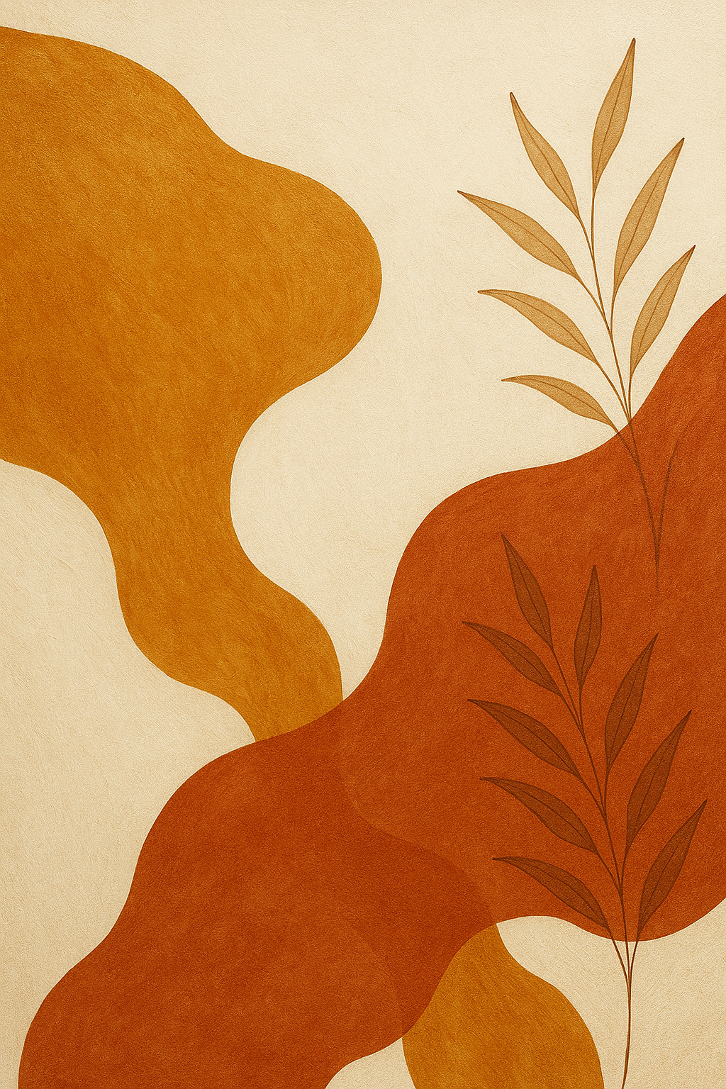 Golden botanical wanddecoratie