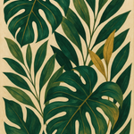 Emerald botanical bladeren wanddecoratie