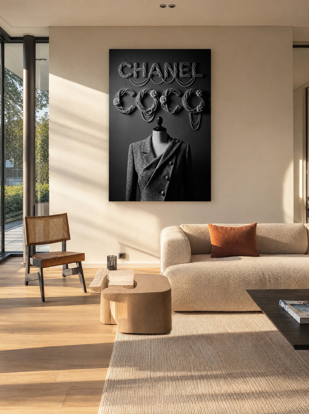 Parels & Power als canvas zonder lijst aan de muur