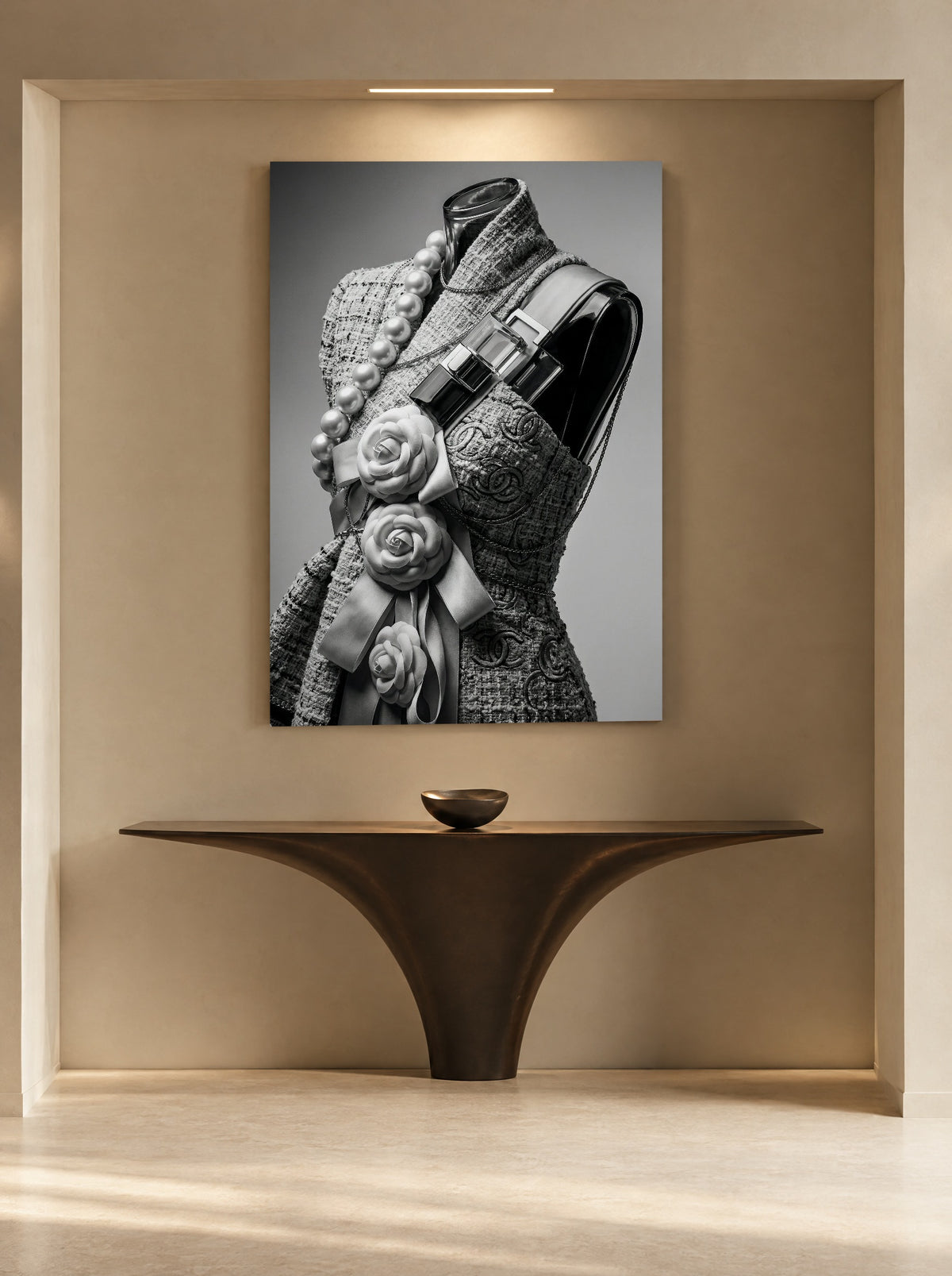 Parijs in Parels als canvas zonder lijst aan de muur