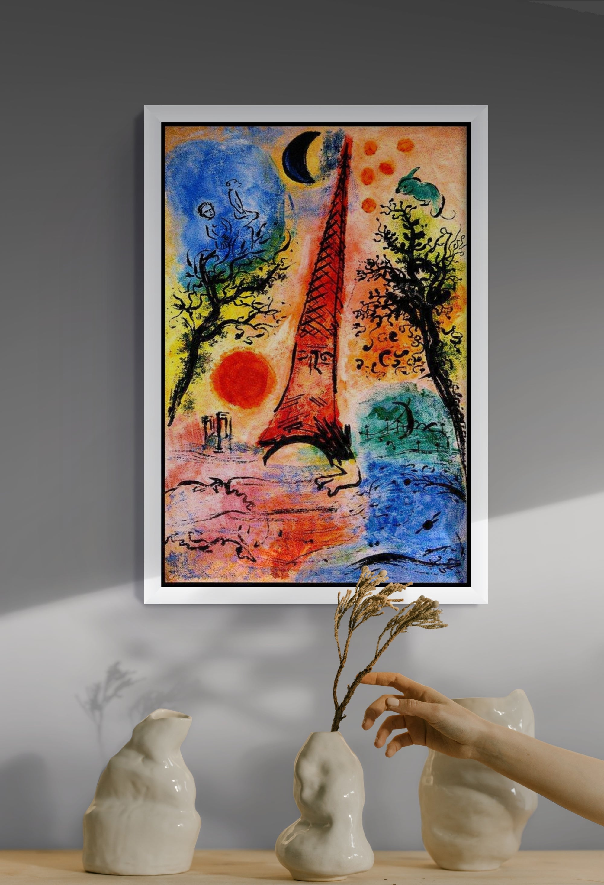 Mondlicht über Porto Celeste – Wandbild auf Leinwand, Aluminium oder Poster