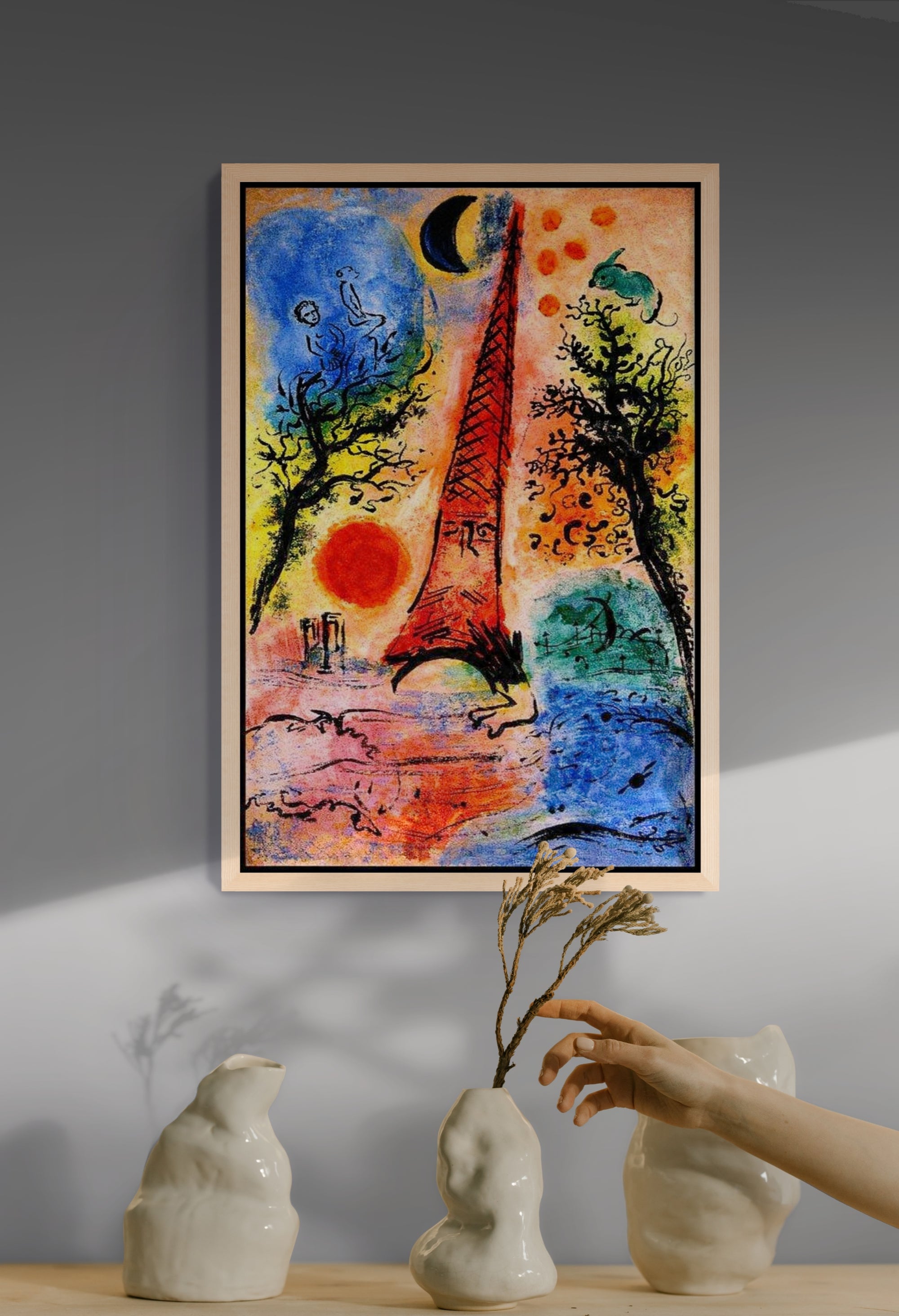 Mondlicht über Porto Celeste – Wandbild auf Leinwand, Aluminium oder Poster