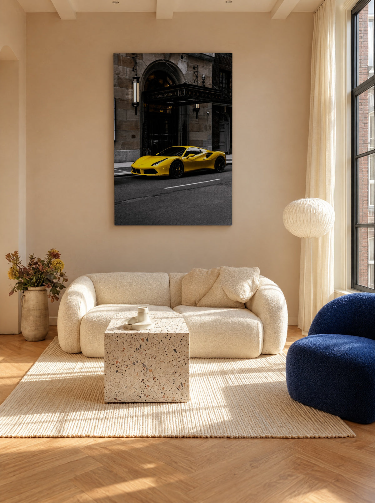 Park Avenue Gold als canvas zonder lijst aan de muur