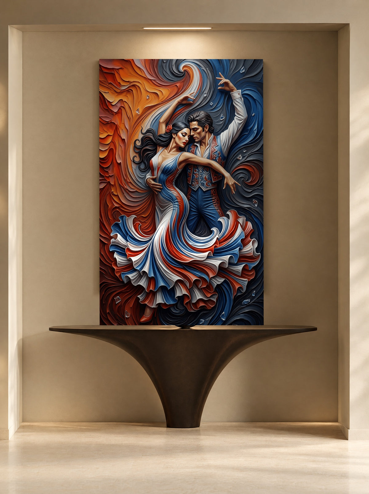 Passie in Kleurenvlucht als canvas zonder lijst aan de muur