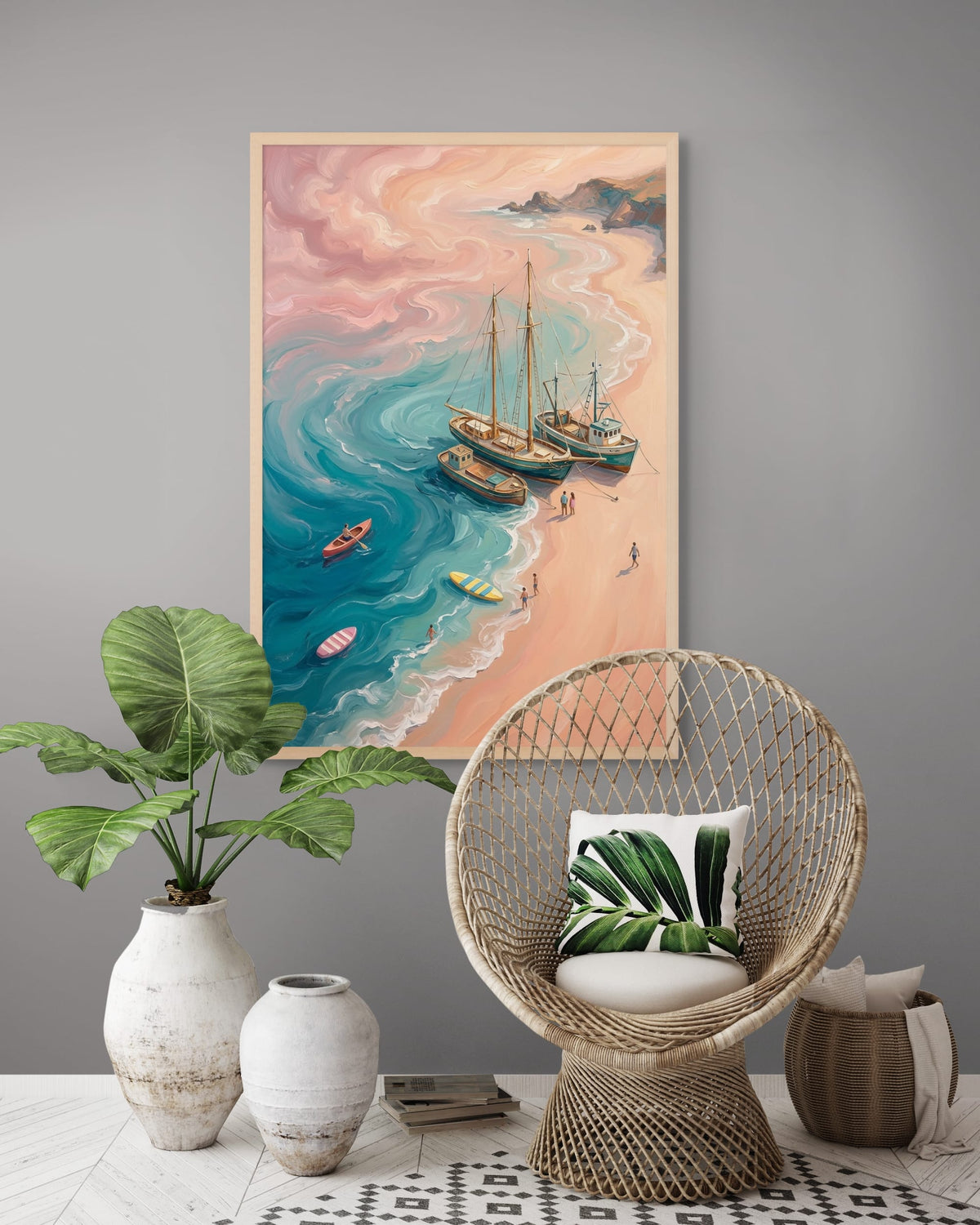 Pastel Tide Getaway Wanddecoratie | ArtifyCanvas
