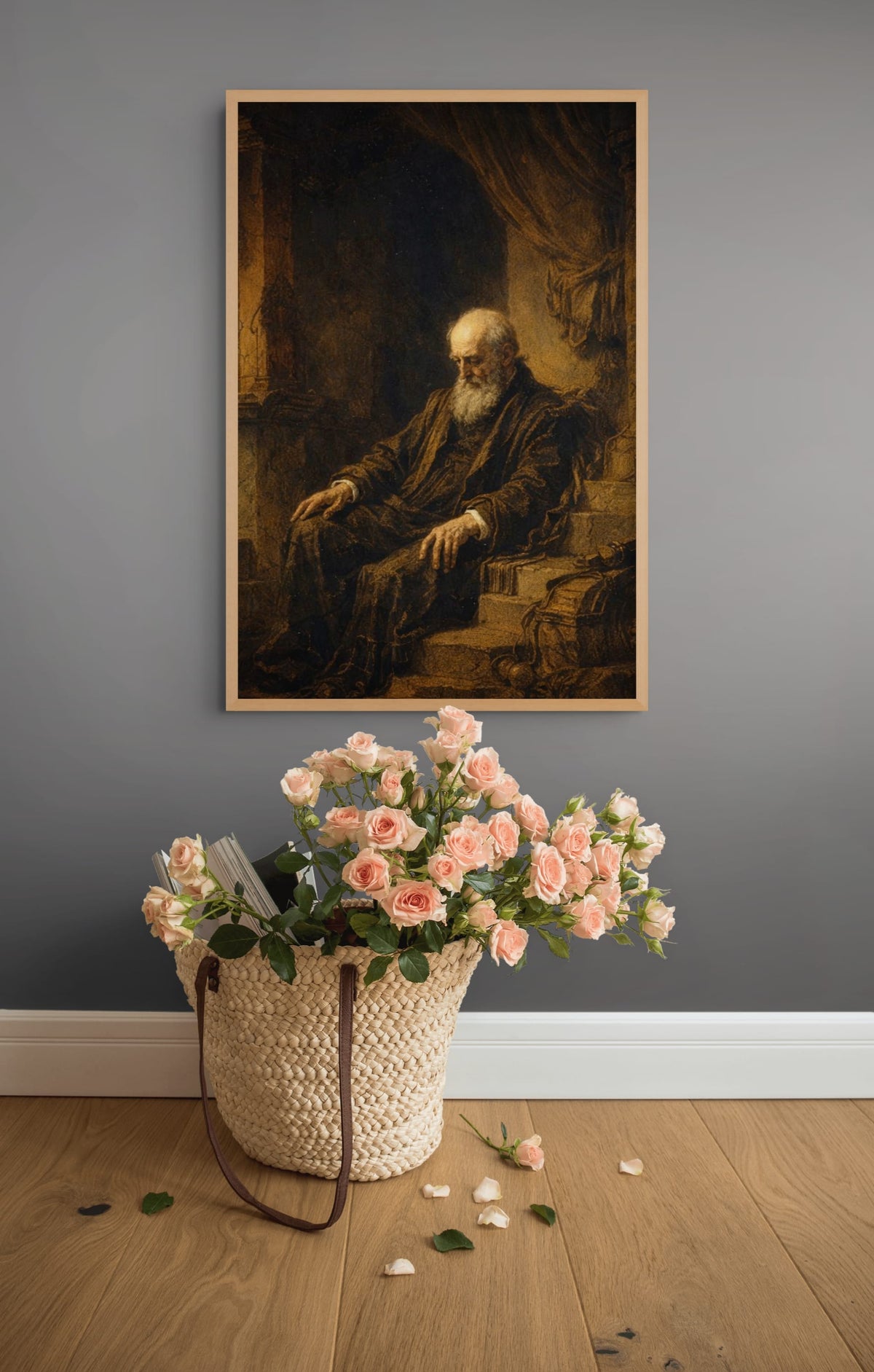 Filosoof in Meditatie Schilderij