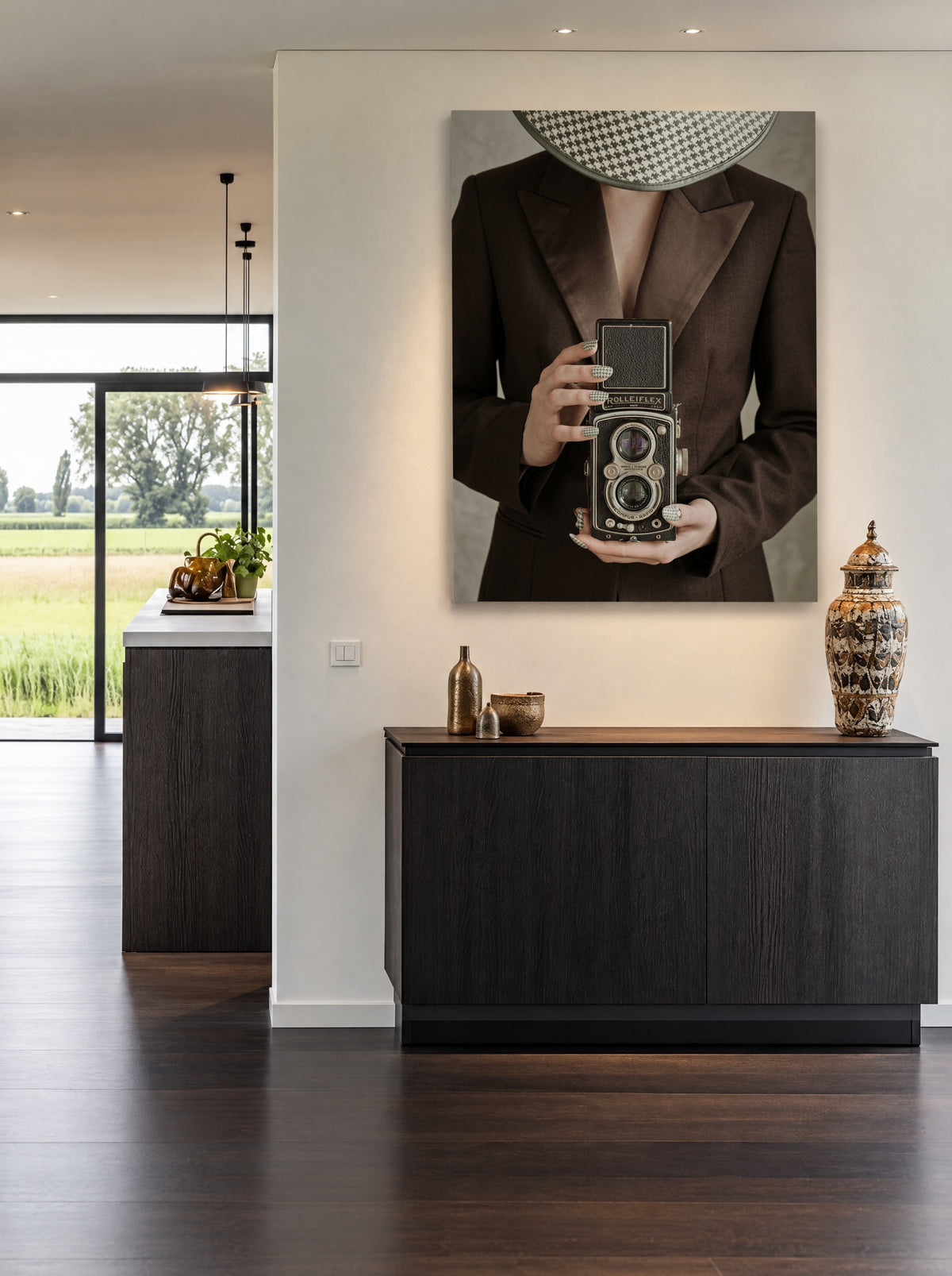Retro Klik Couture als canvas zonder lijst aan de muur