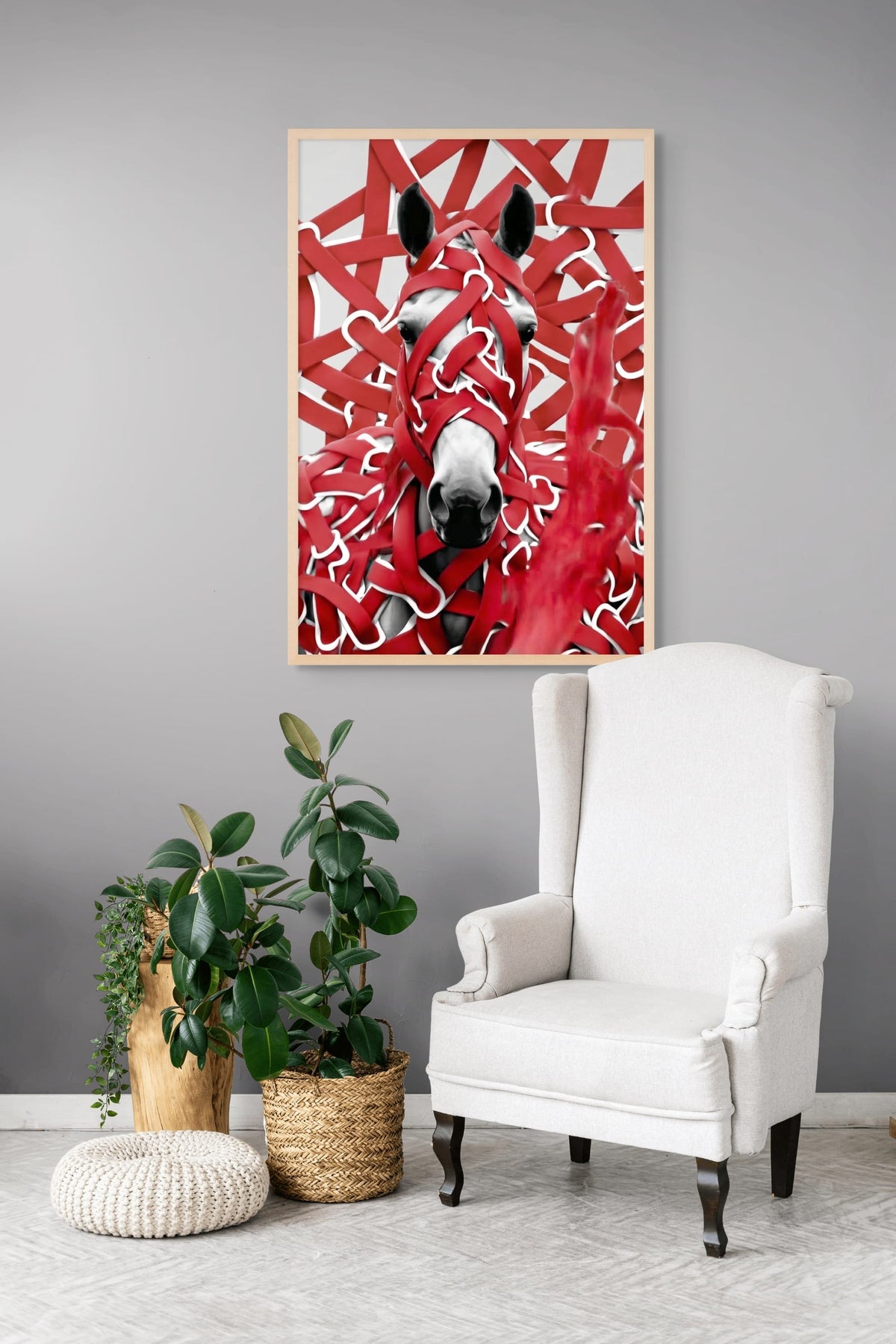 Rode Teugels van de Storm Wanddecoratie | ArtifyCanvas