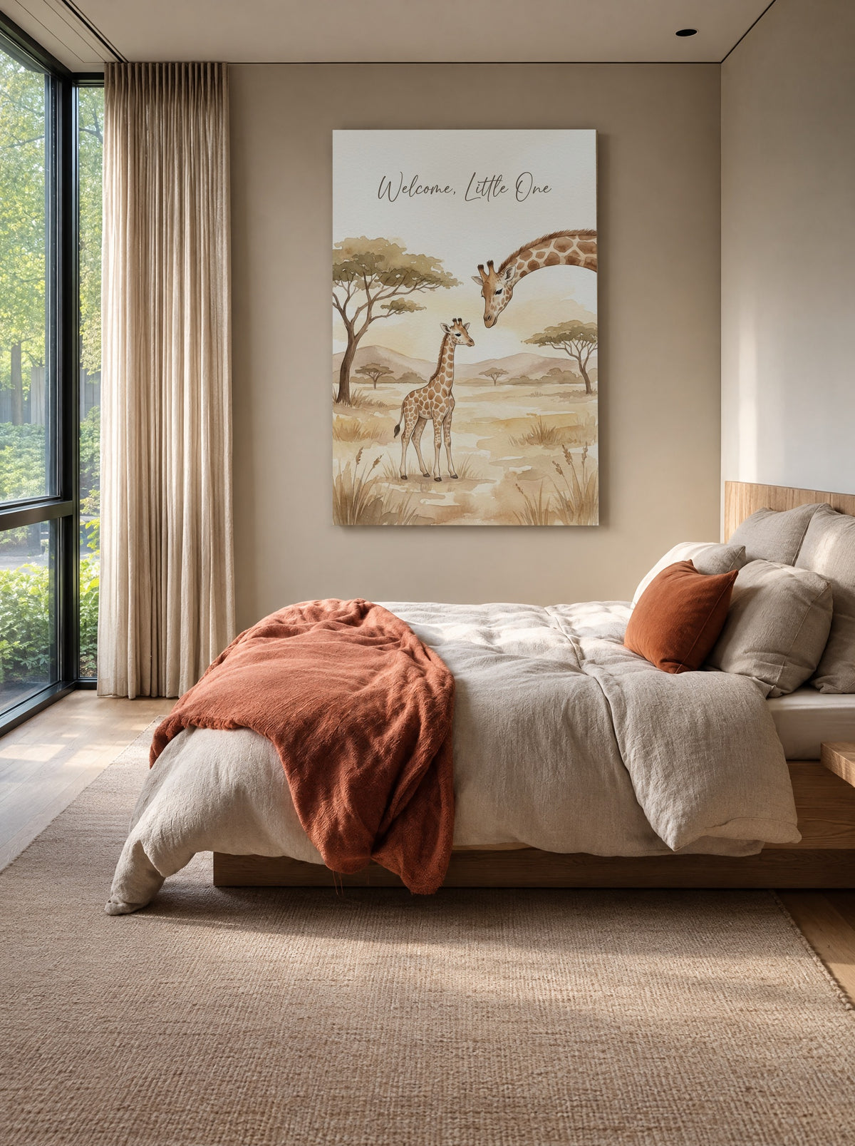 Savanne voor Twee als canvas zonder lijst aan de muur