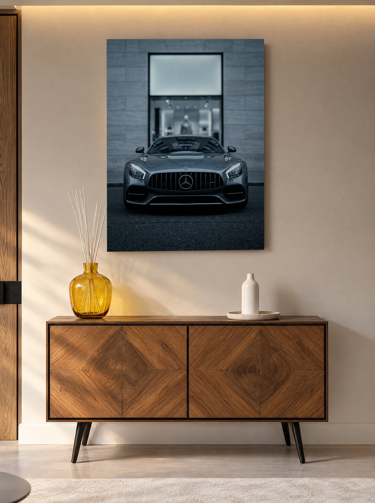 Silver Phantom Drive als canvas zonder lijst aan de muur