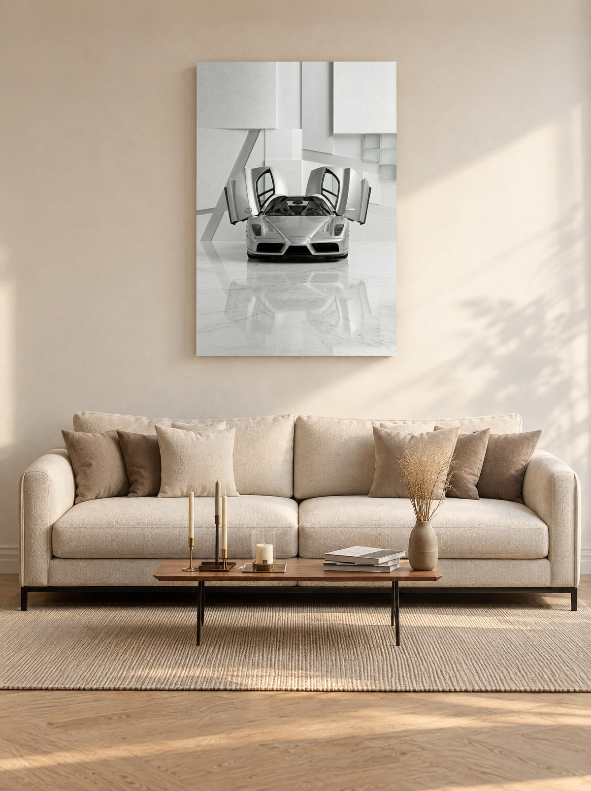 Silver Wing Symphony als canvas zonder lijst aan de muur
