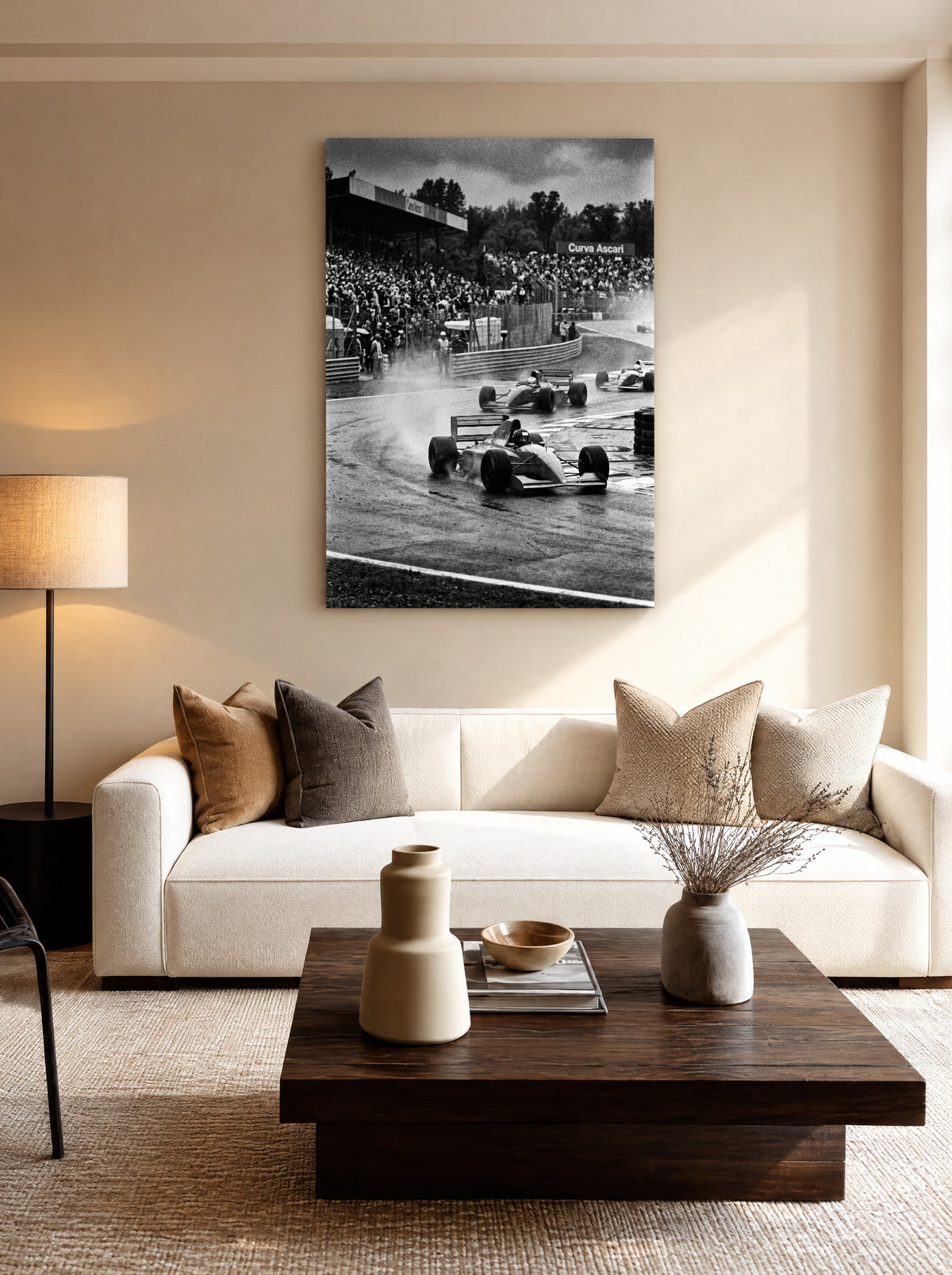 Spray in de Bocht als canvas zonder lijst aan de muur