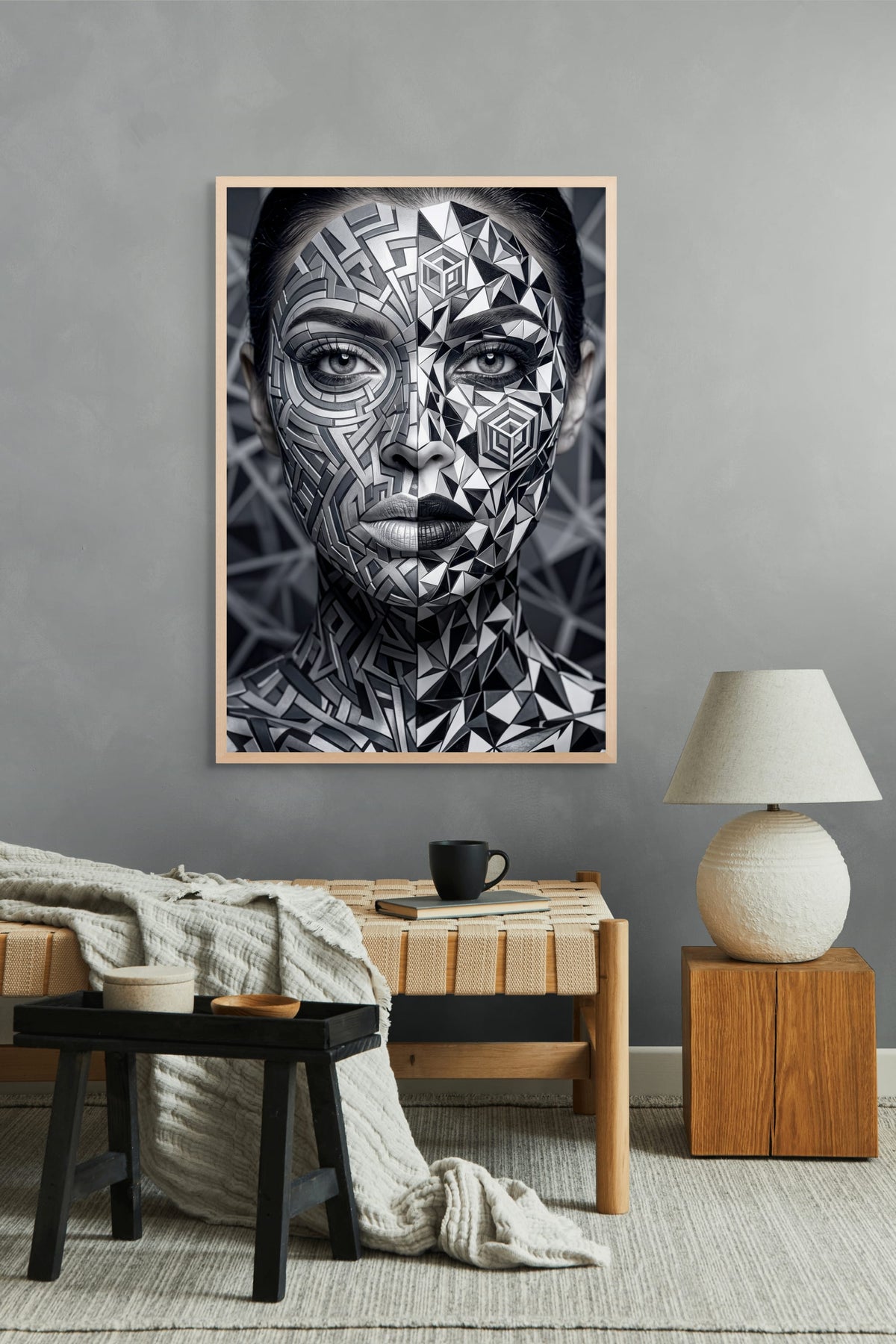 Staalblik vol Geheime Patronen Wanddecoratie | ArtifyCanvas