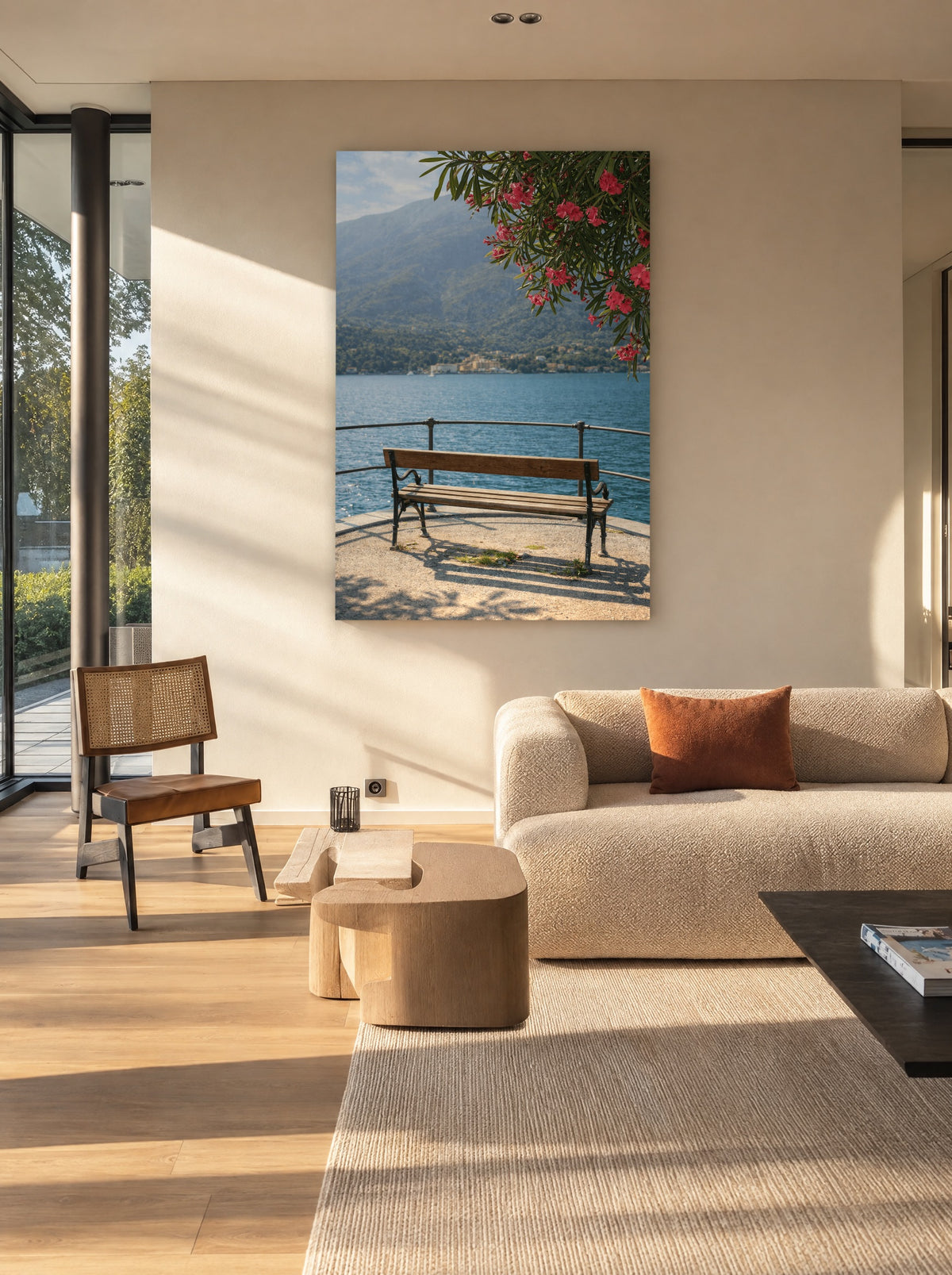 Stilte aan het Meer als canvas zonder lijst aan de muur