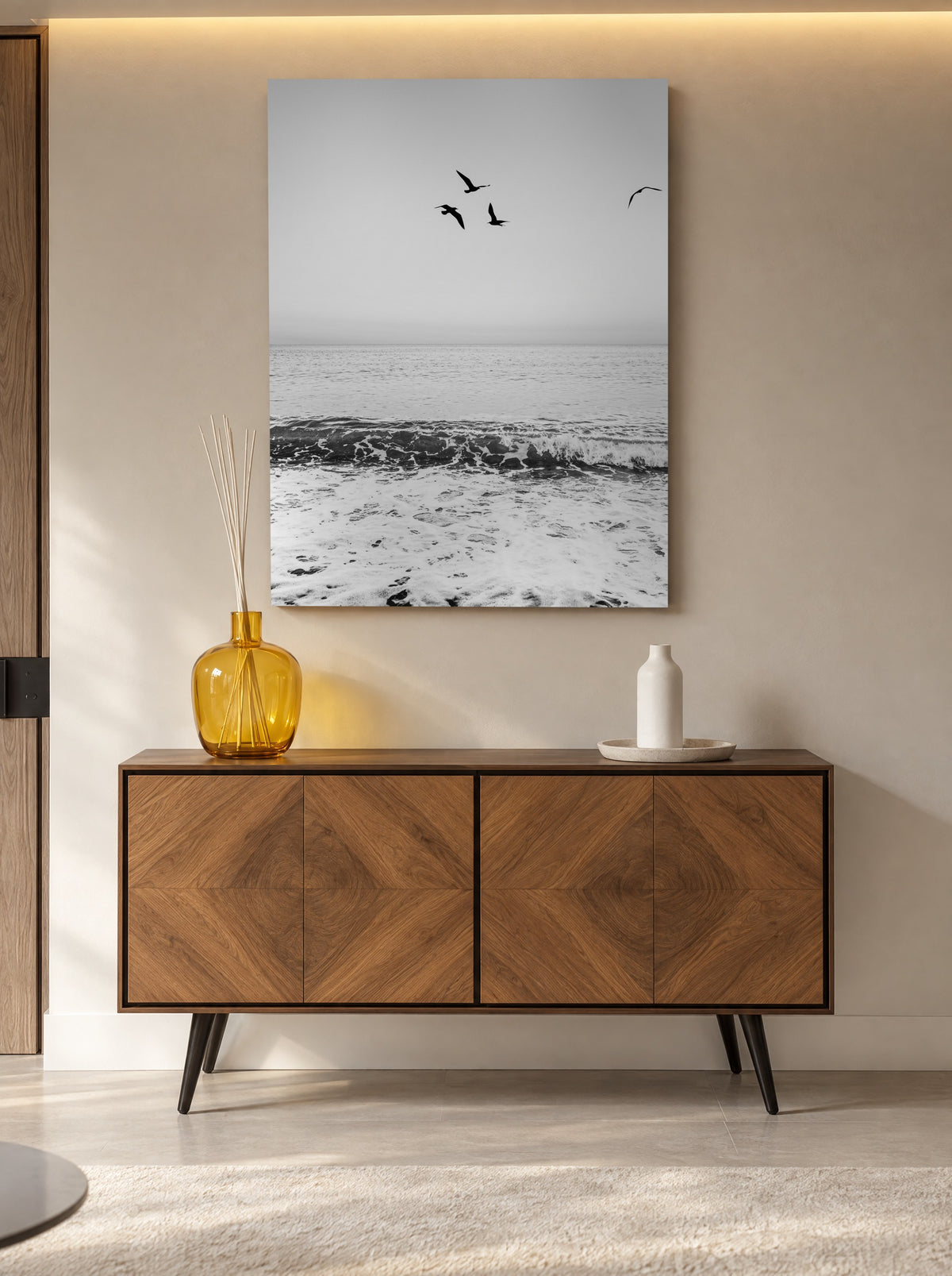 Stilte Boven Zoutwater als canvas zonder lijst aan de muur