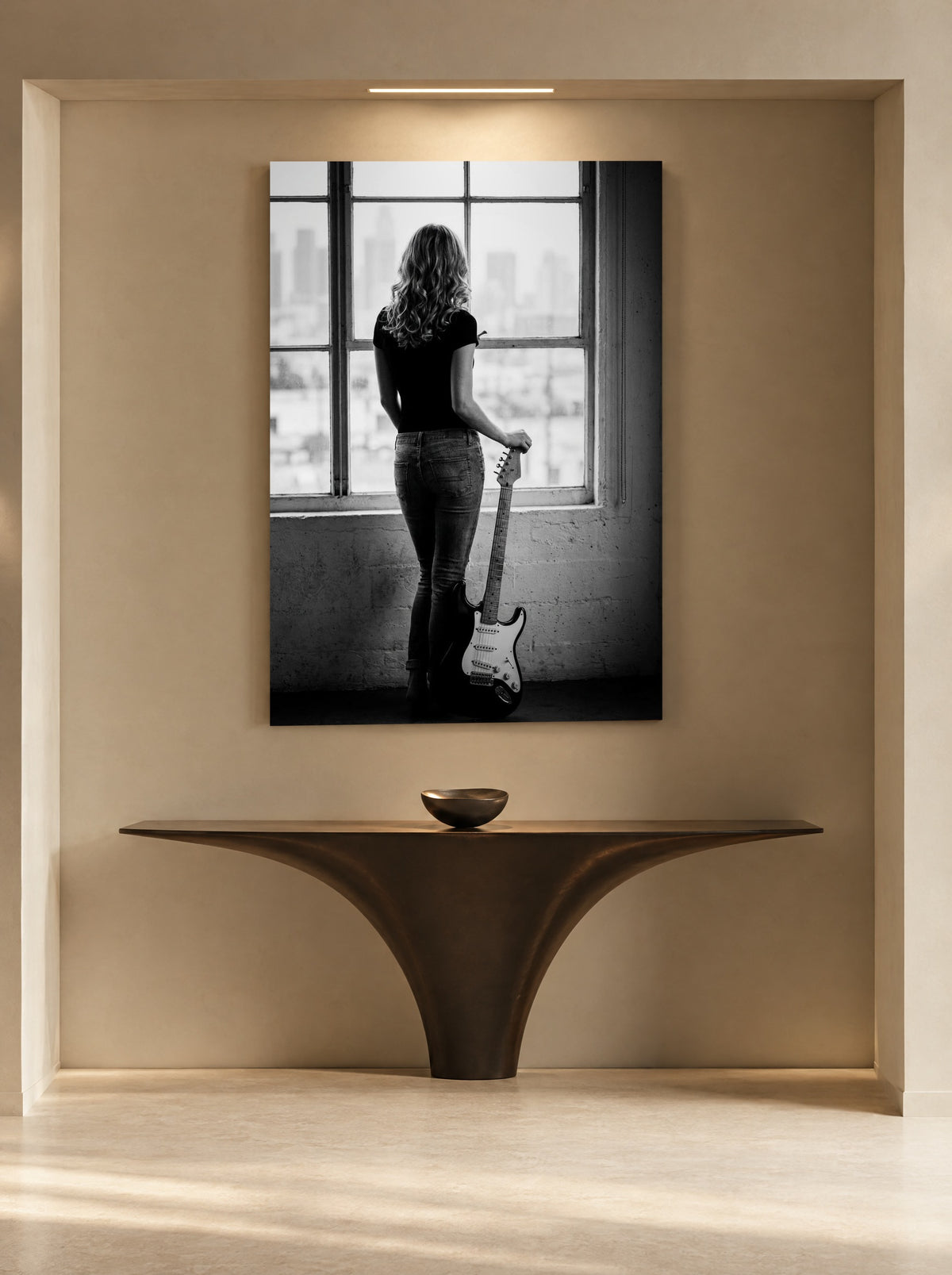 Stilte voor de Laatste Encore als canvas zonder lijst aan de muur