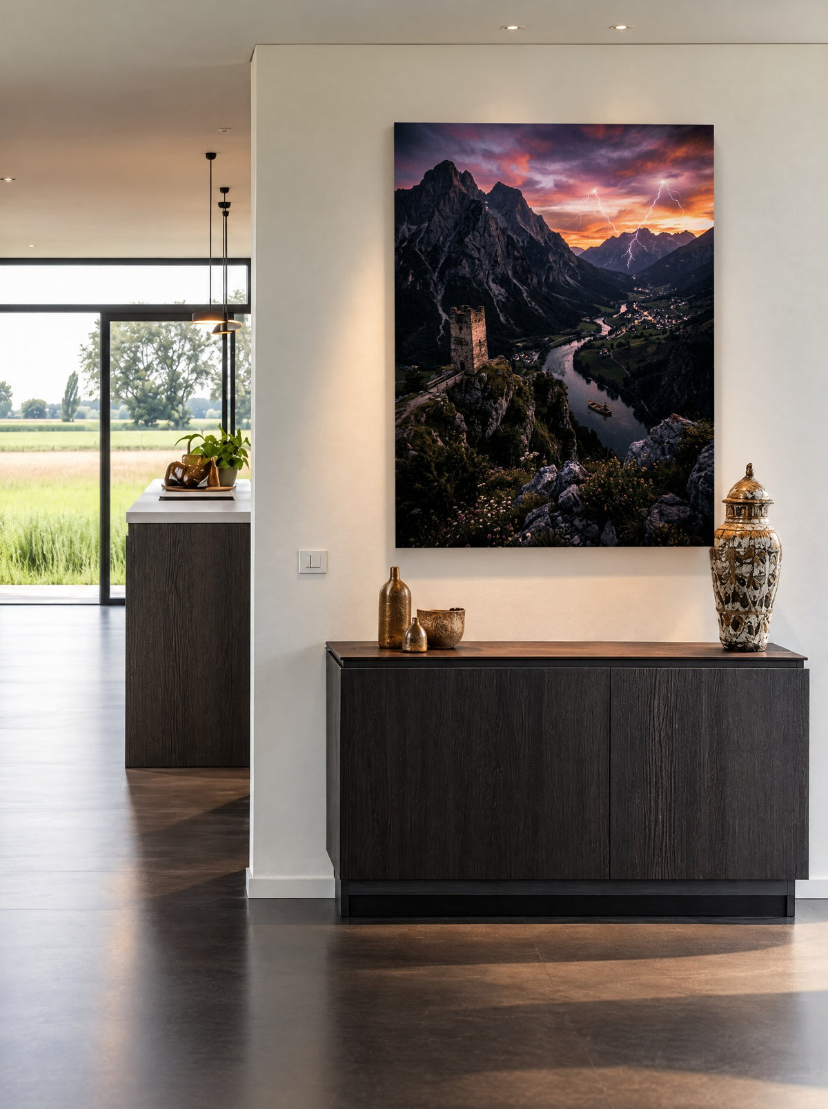Stormlight Valley als canvas zonder lijst aan de muur