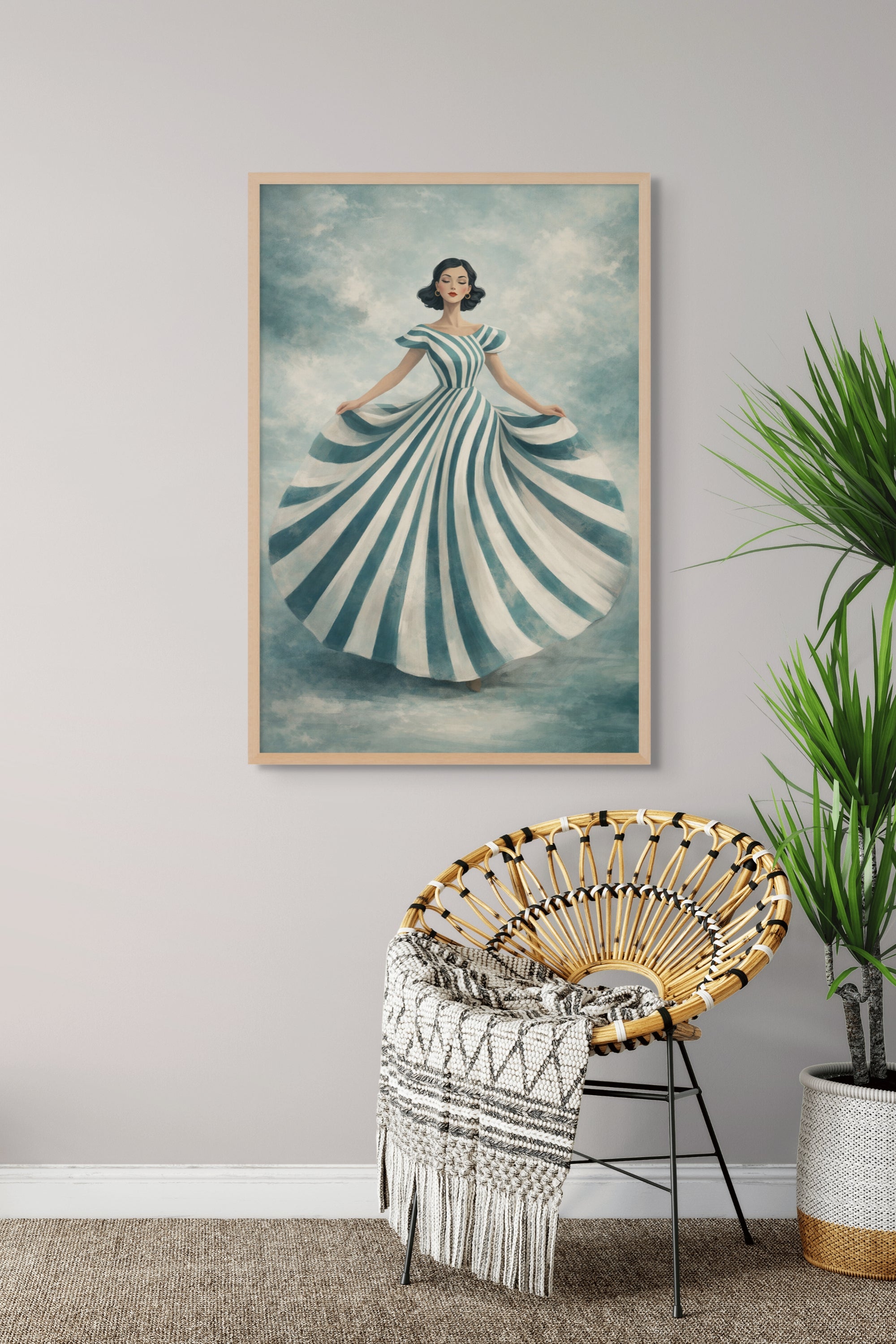 Kust Wanddecoratie Abstract Zee – Strand Canvas Schilderij Woonkamer