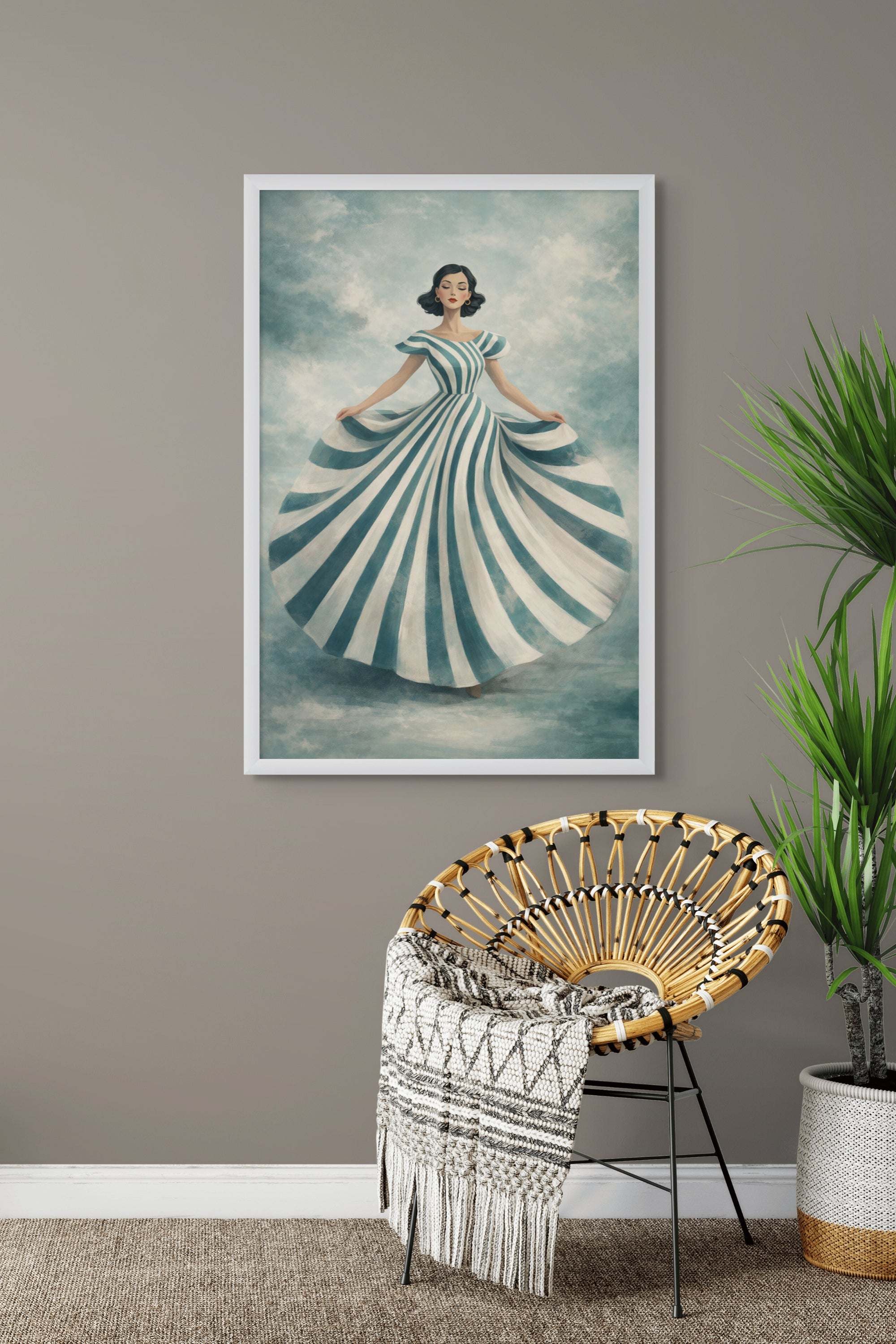 Kust Wanddecoratie Abstract Zee – Strand Canvas Schilderij Woonkamer