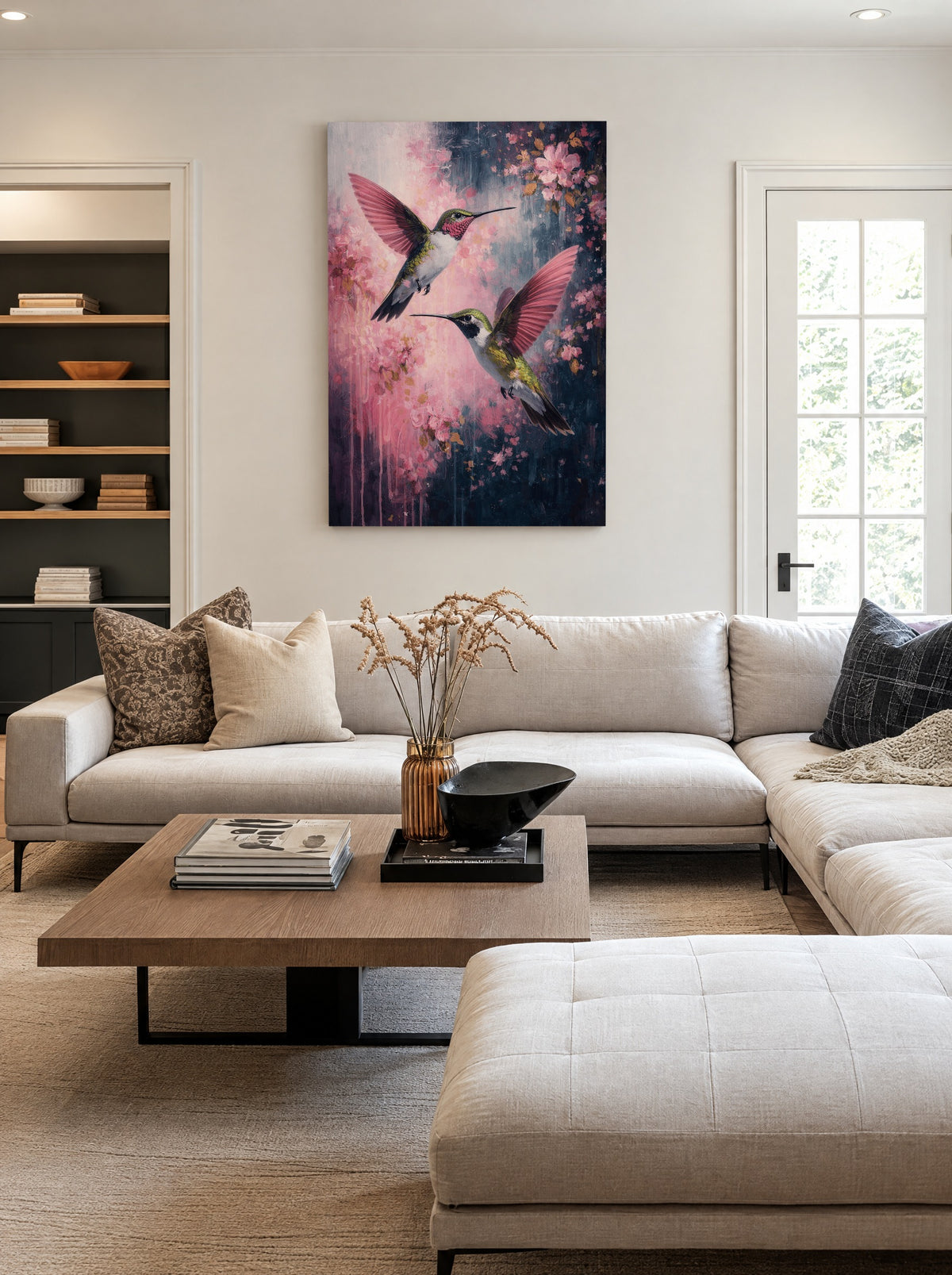 Suikerkus in de Lentelucht als canvas zonder lijst aan de muur