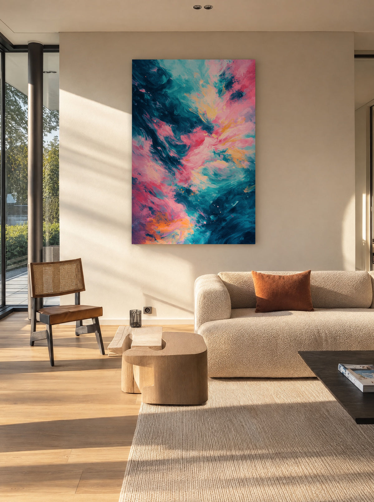 Suikerspin in de Melkweg als canvas zonder lijst aan de muur