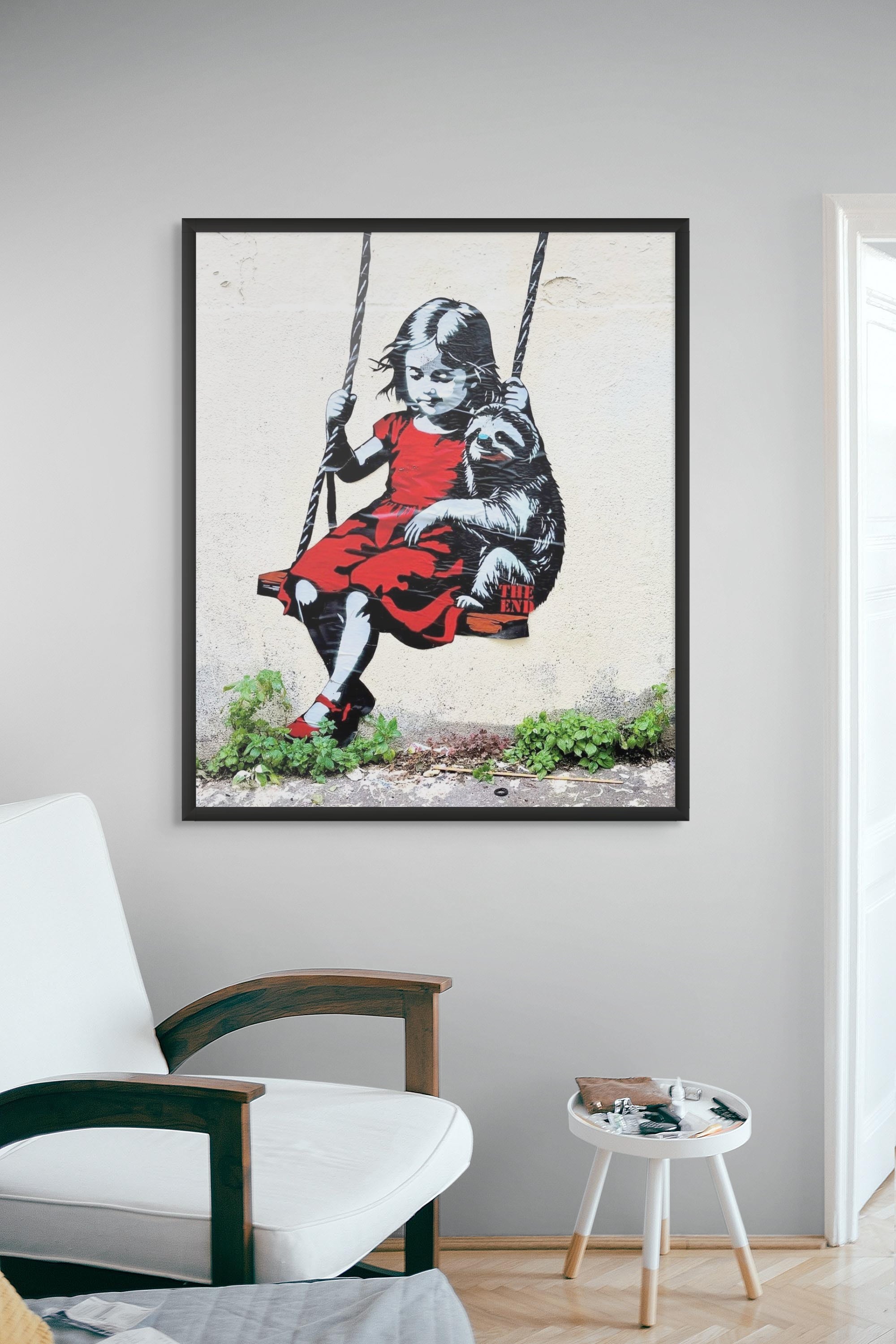 Schommel van Onschuld en Stilte Wanddecoratie – Poëtisch Dromerig Canvas Print