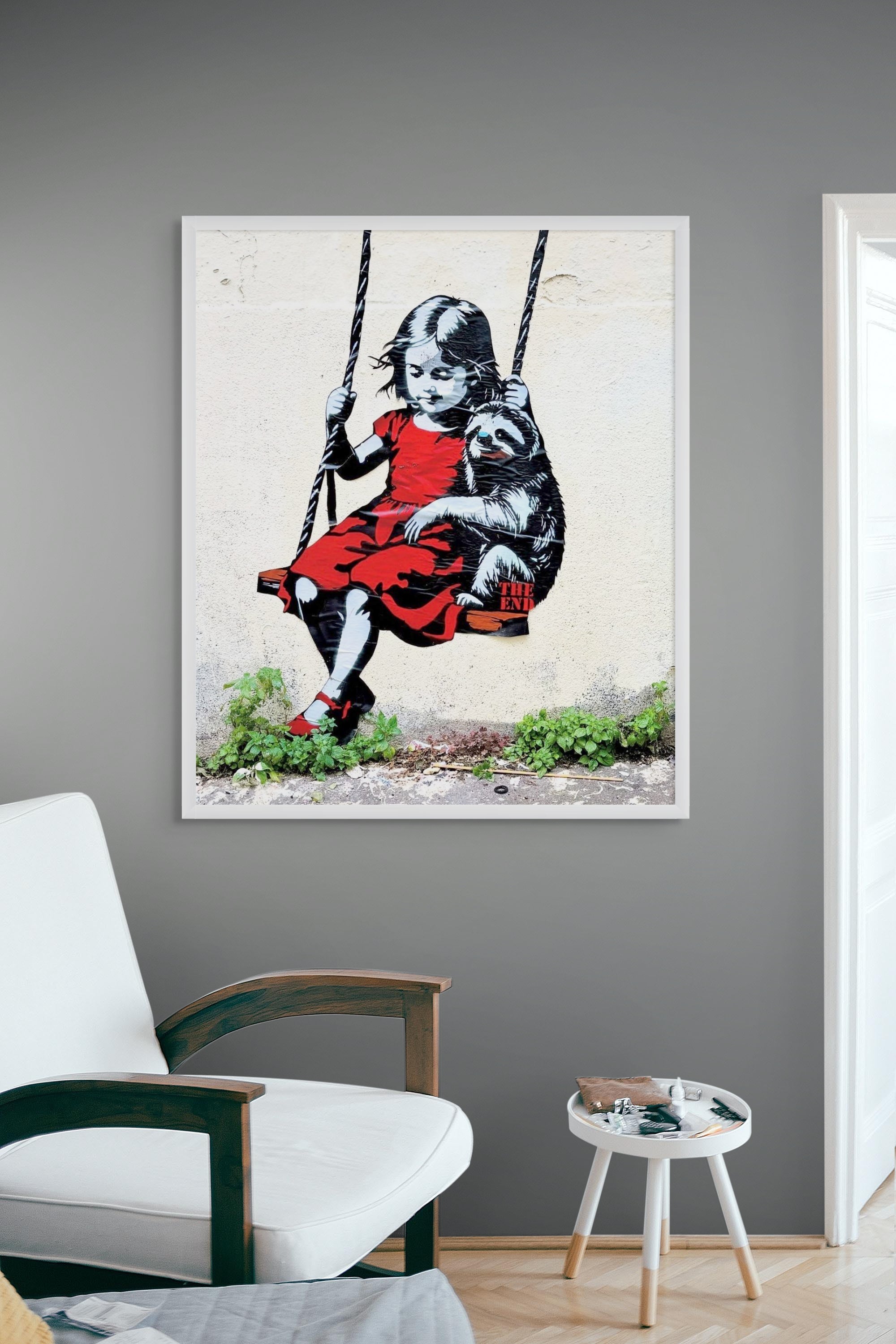 Schommel van Onschuld en Stilte Wanddecoratie – Poëtisch Dromerig Canvas Print