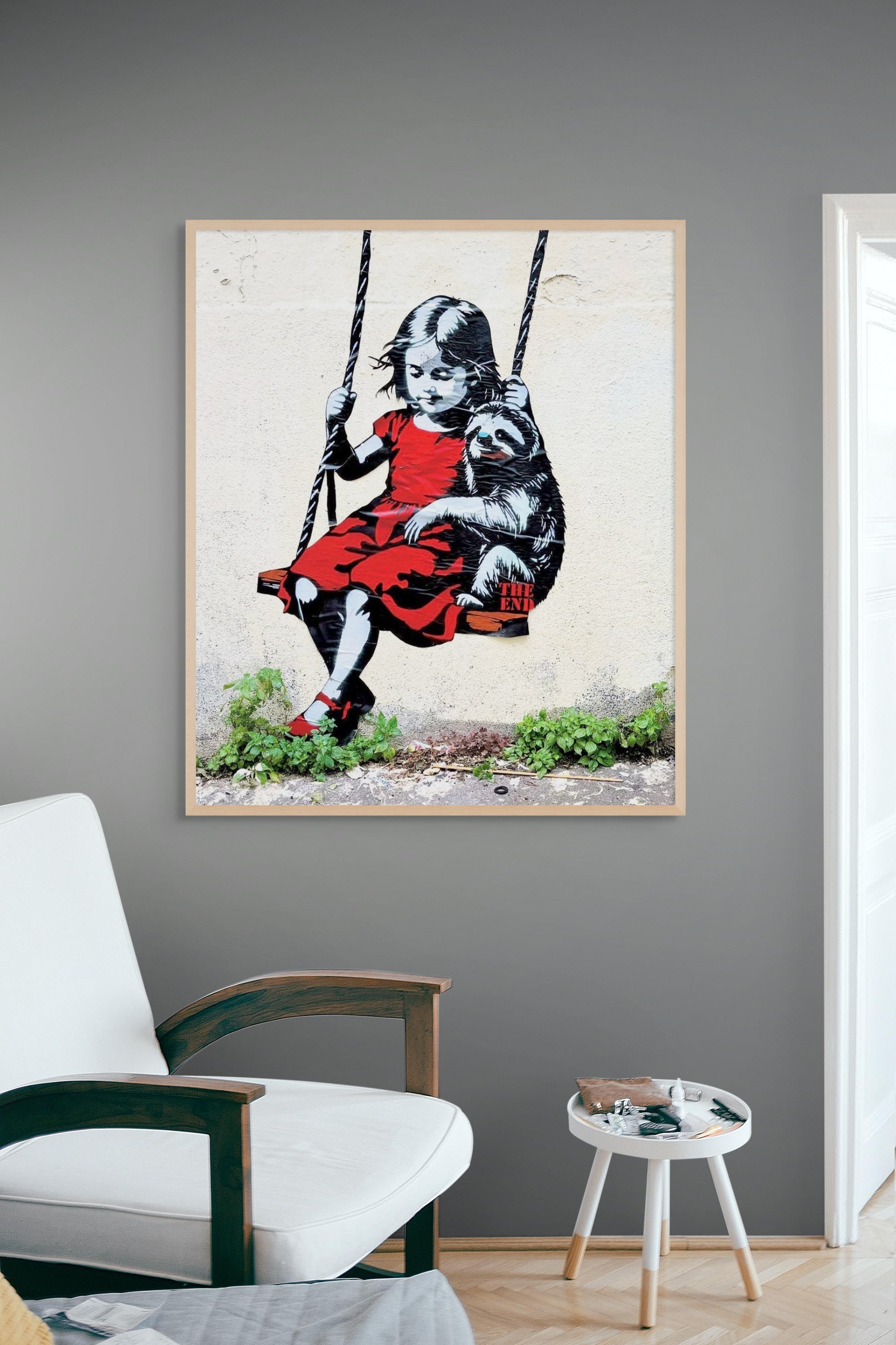 Schommel van Onschuld en Stilte Wanddecoratie – Poëtisch Dromerig Canvas Print