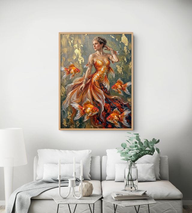 Goldfish Swirl Wall Art