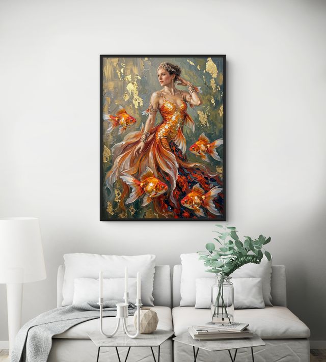 Goldfish Swirl Wanddecoratie