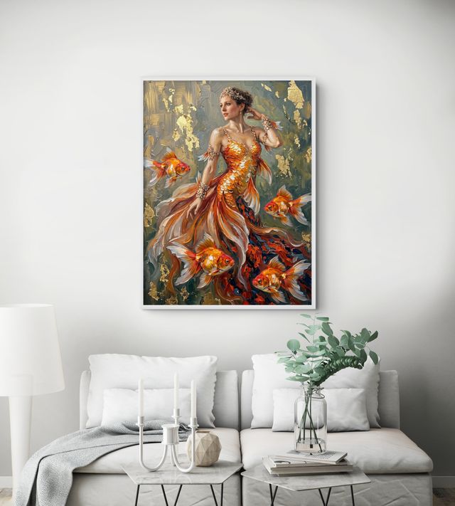 Goldfish Swirl Wanddecoratie