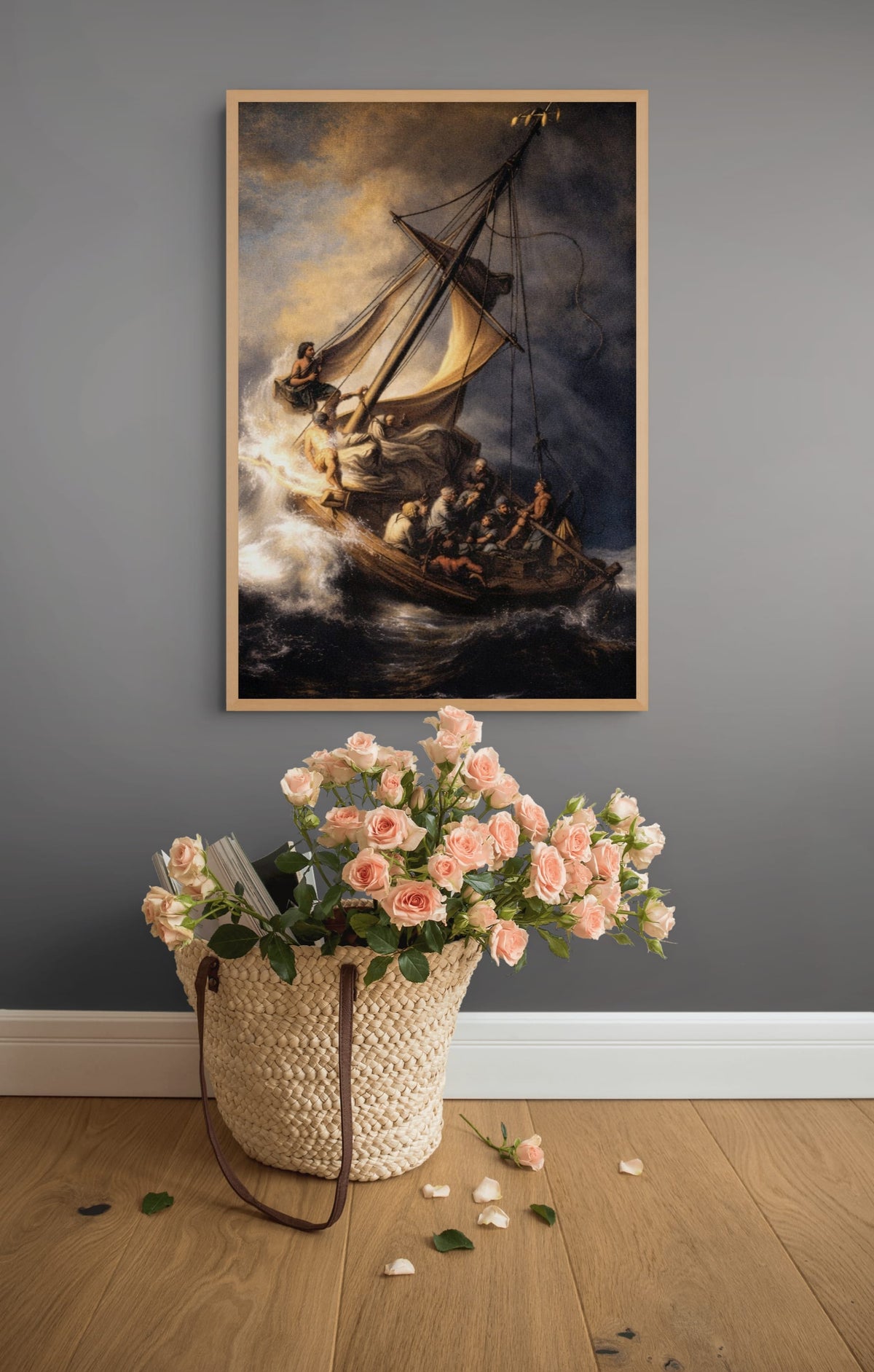 De Storm op het Meer van Galilea Schilderij