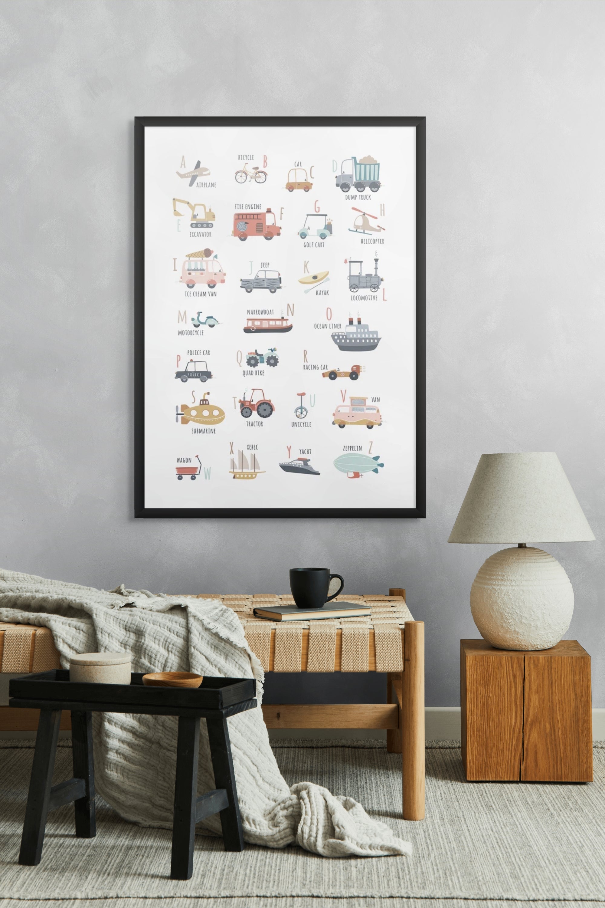 Van A tot Zeppelin Wanddecoratie – Industrieel Luchtvaart Canvas Print