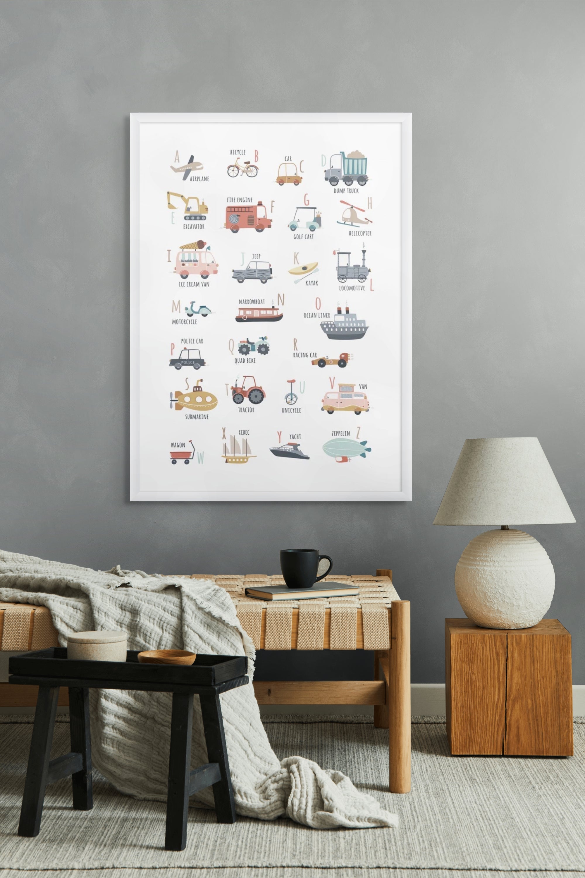 Van A tot Zeppelin Wanddecoratie – Industrieel Luchtvaart Canvas Print