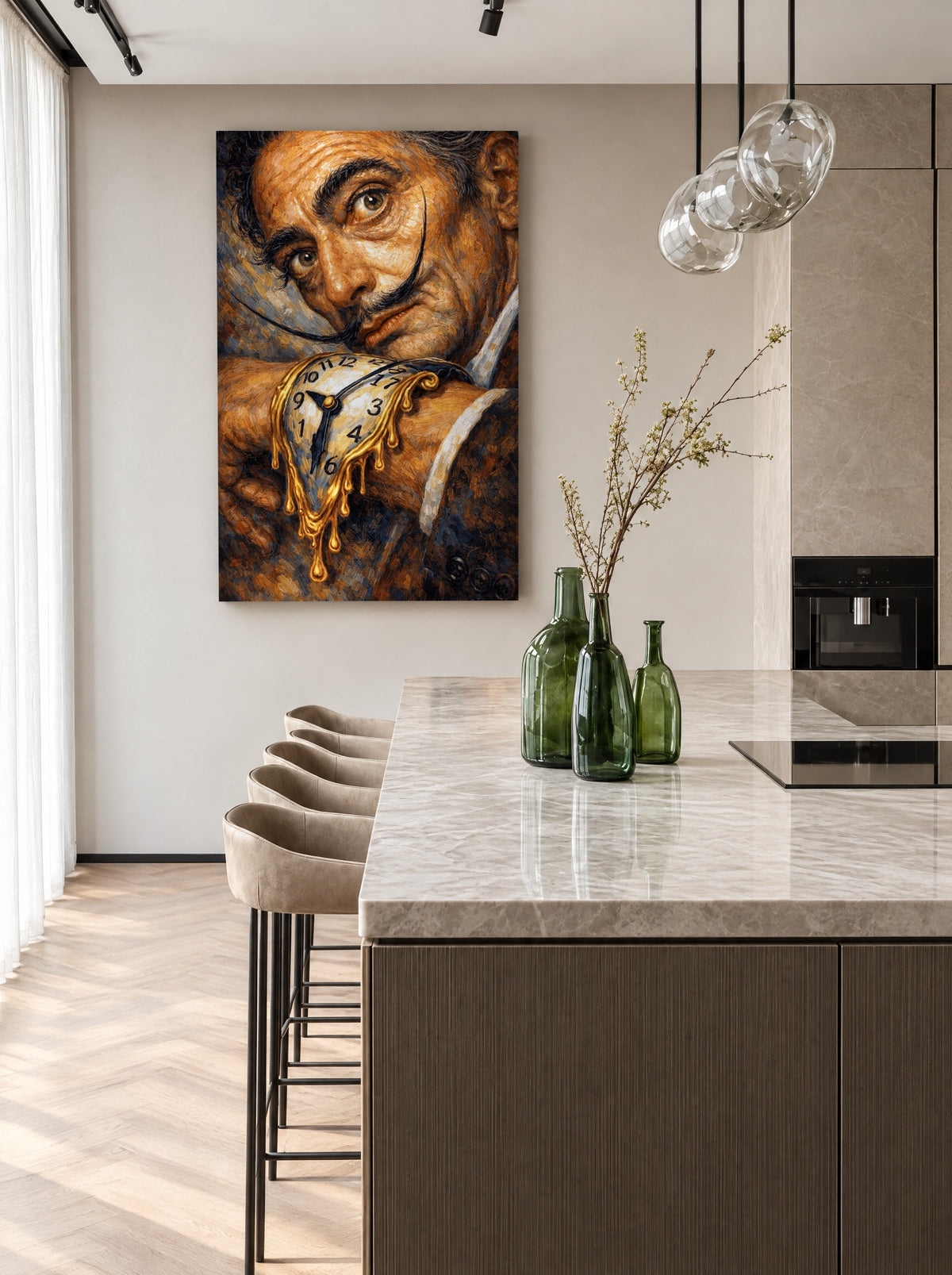 Tijd Smelt Langzaam als canvas zonder lijst aan de muur