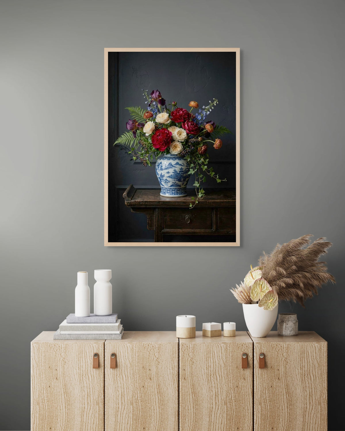 Middernacht in Porselein wanddecoratie | ArtifyCanvas
