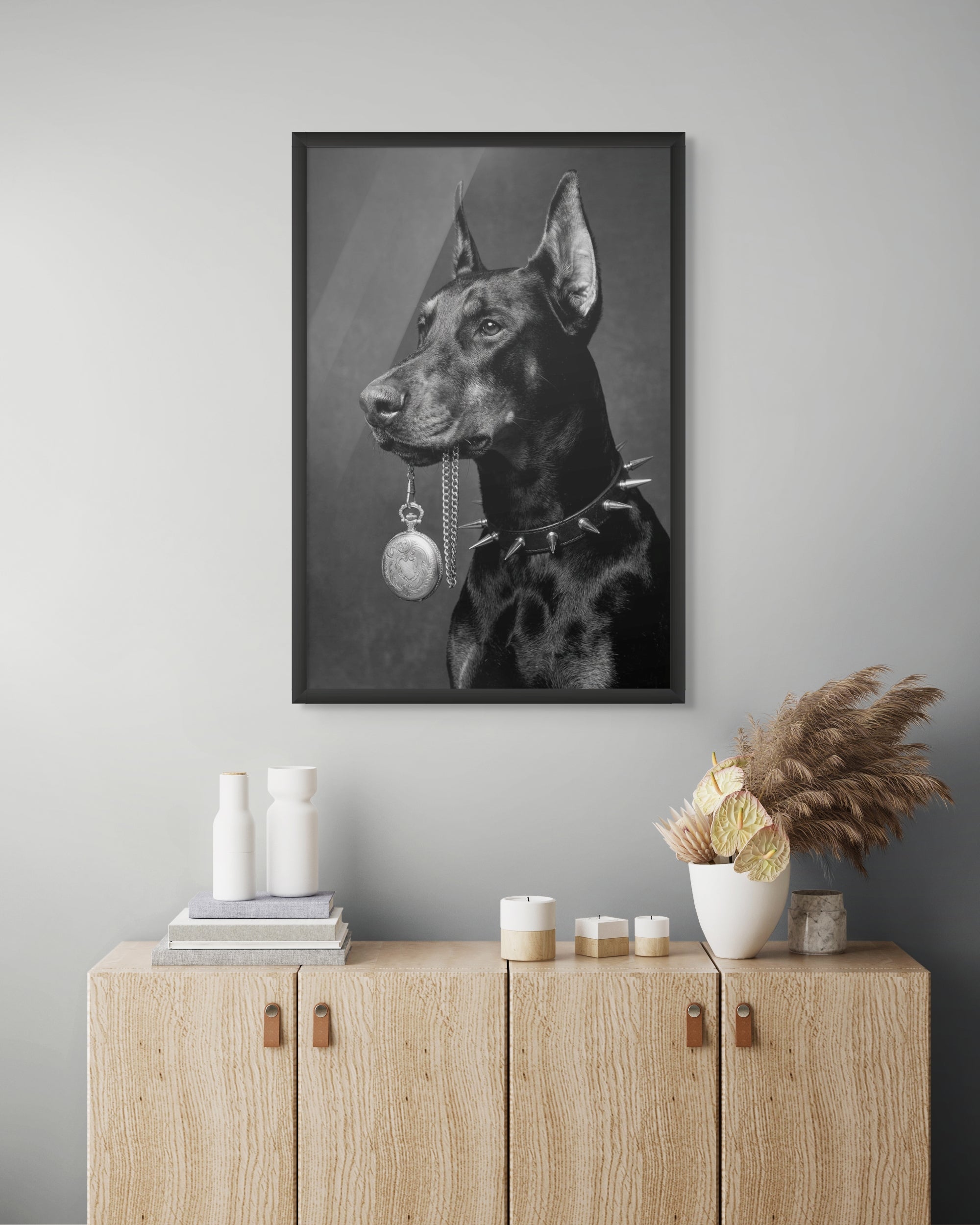 Donkere Middernacht Staal Wanddecoratie – Industrieel Portret Canvas Print