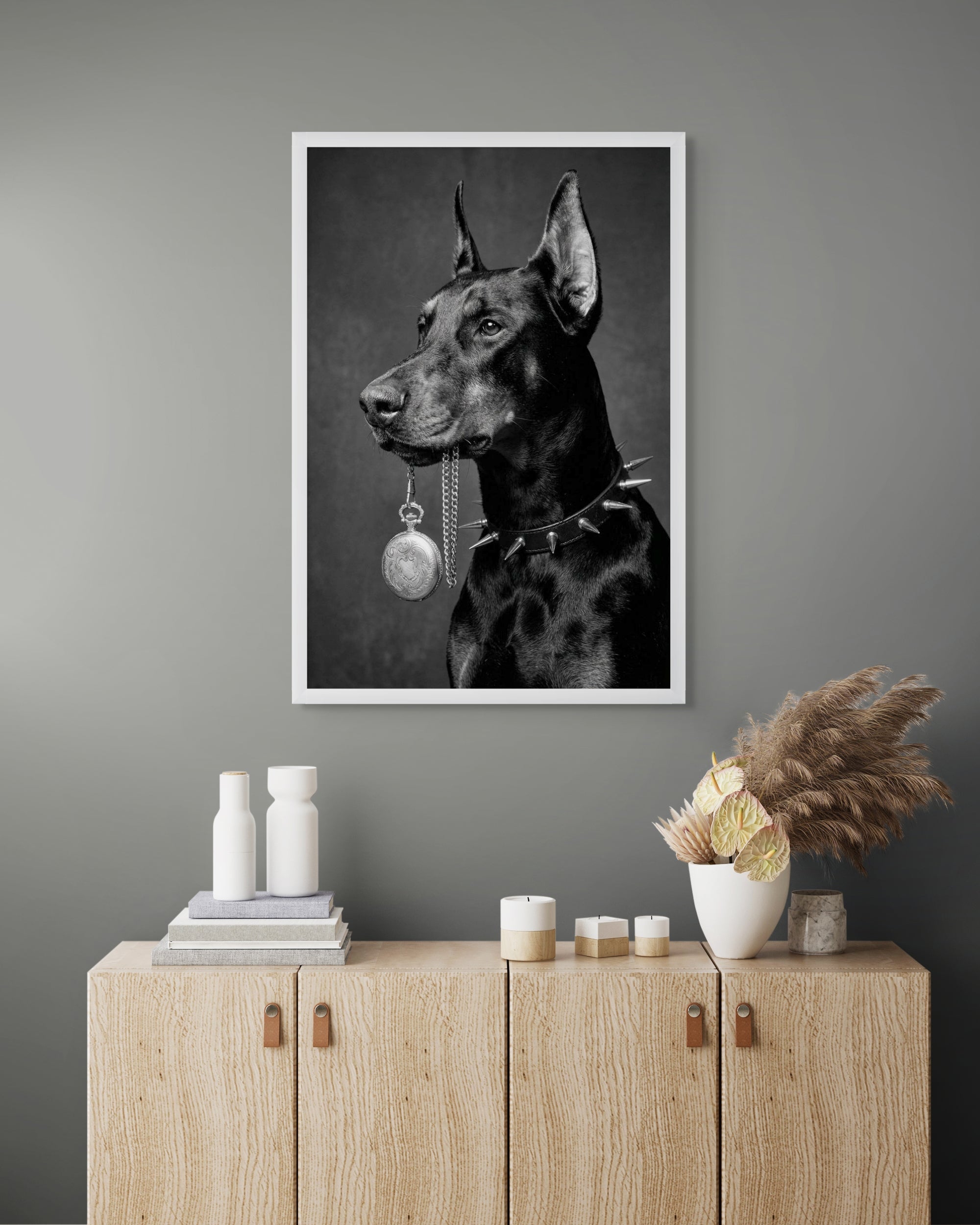 Donkere Middernacht Staal Wanddecoratie – Industrieel Portret Canvas Print