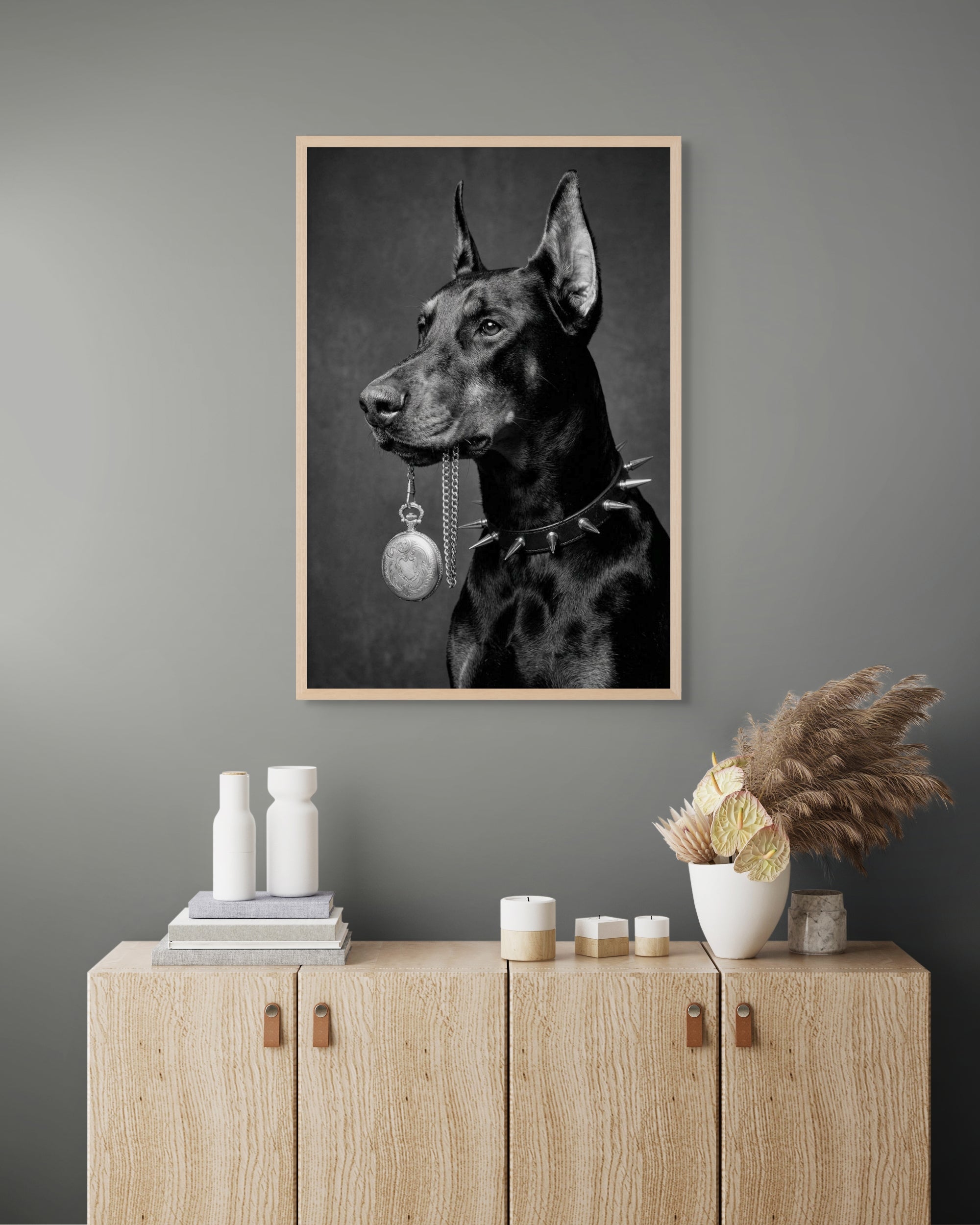 Donkere Middernacht Staal Wanddecoratie – Industrieel Portret Canvas Print